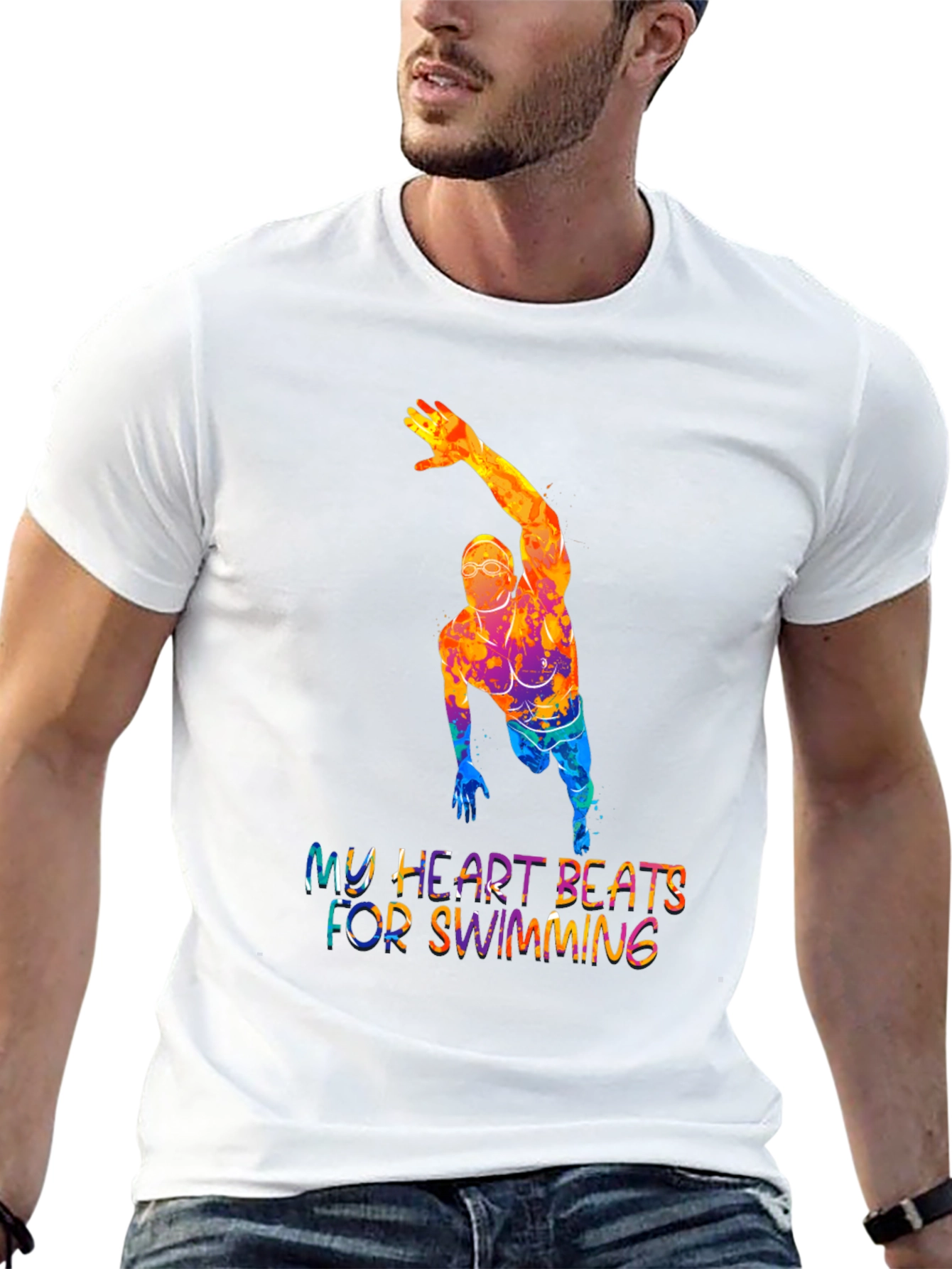 Swimming Heartbeat Graphic Tee