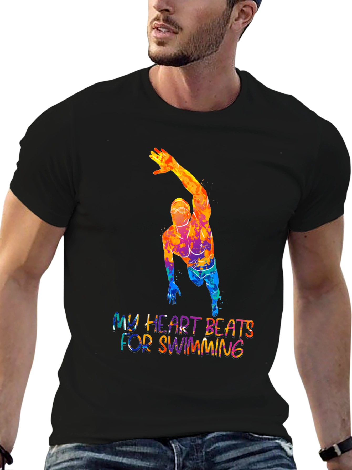 Swimming Heartbeat Graphic Tee