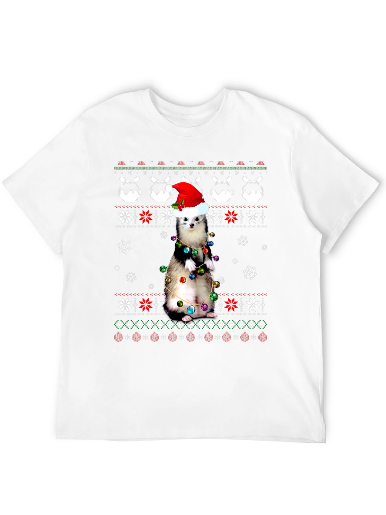Festive Ferret Christmas T-Shirt