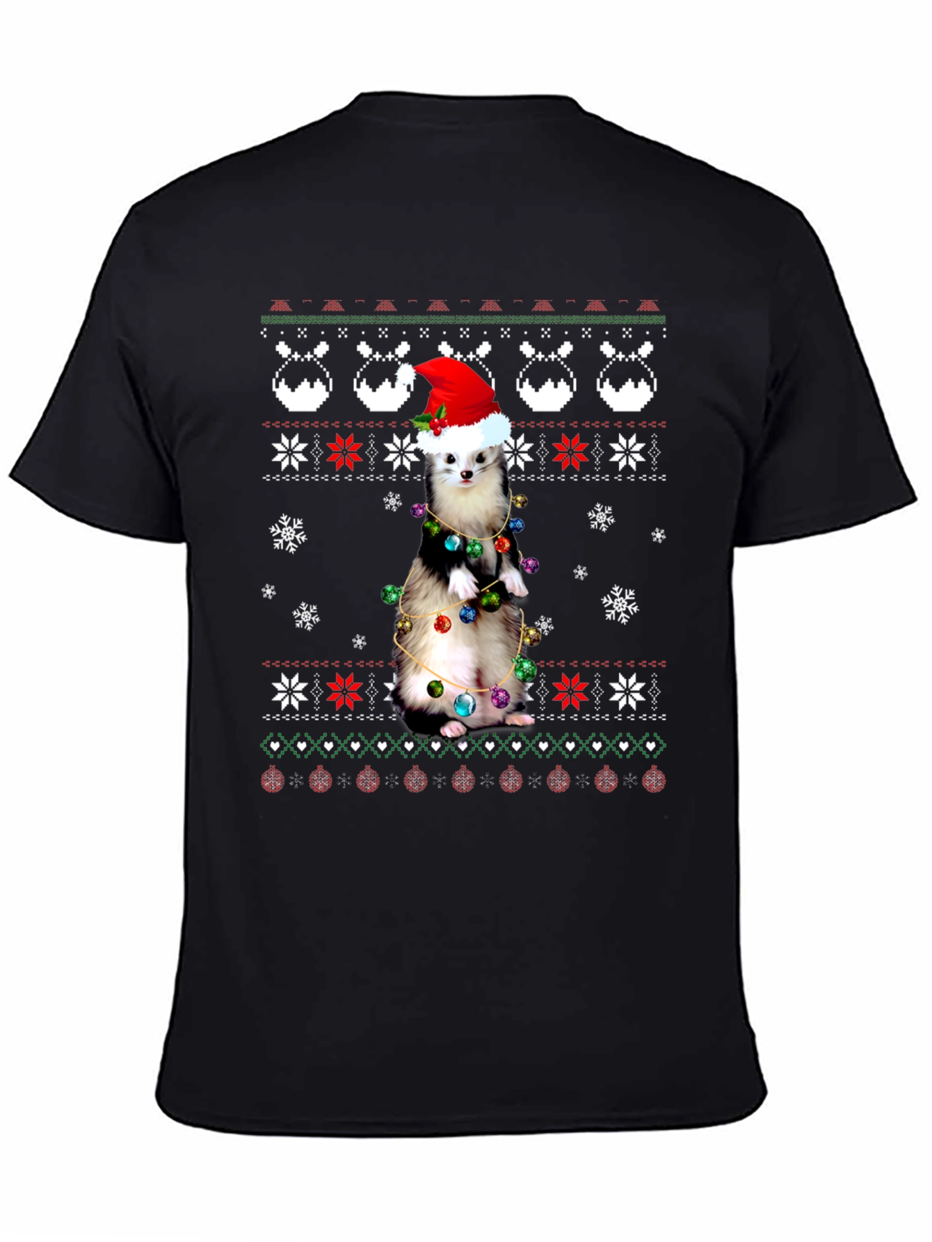 Festive Ferret Christmas T-Shirt