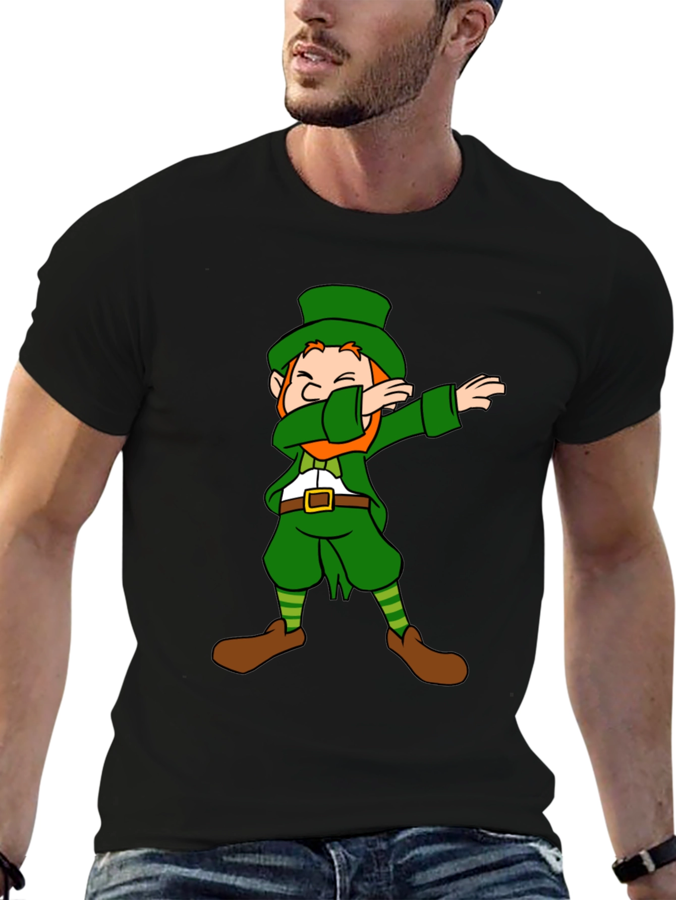 Dabbing Leprechaun Graphic Tee - St. Patricks Day Shirt
