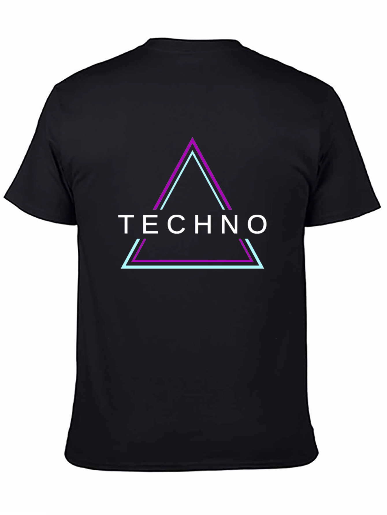 Techno Triangle Graphic Black T-Shirt