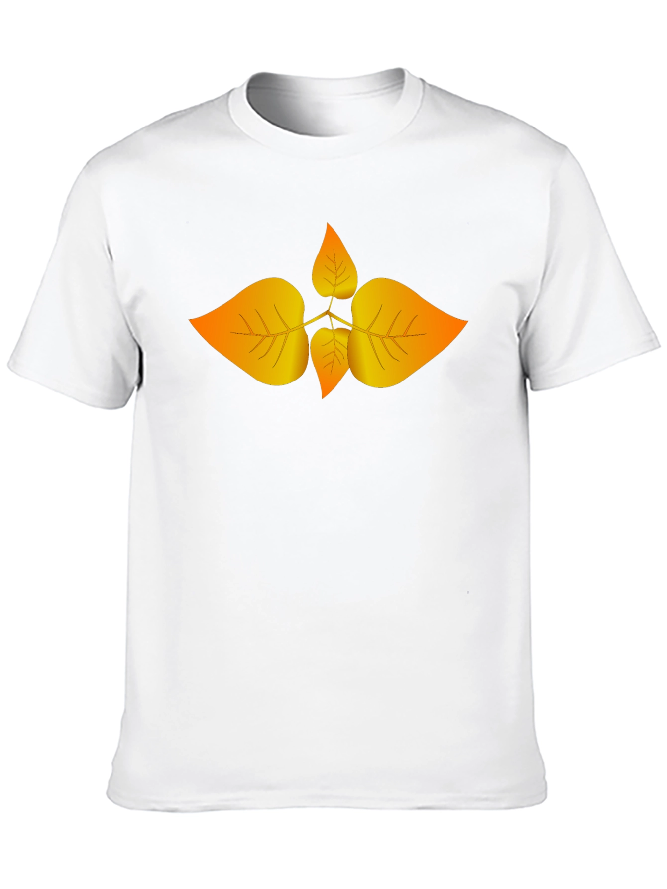 Autumn Leaf Graphic Black T-Shirt