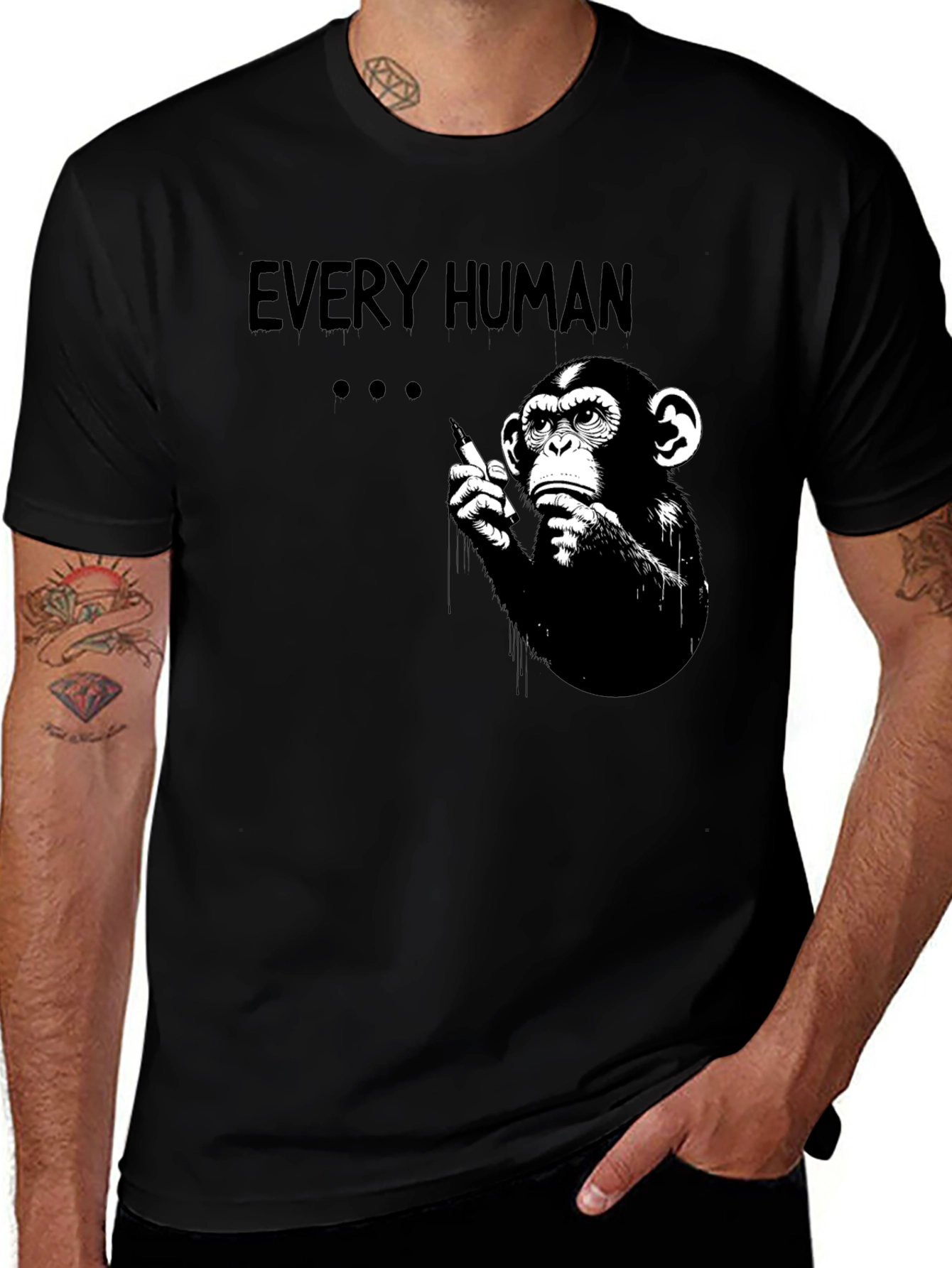 Every Human Monkey Graphic T-Shirt
