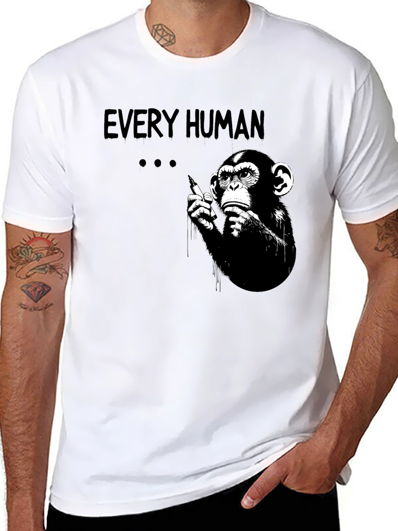 Every Human Monkey Graphic T-Shirt