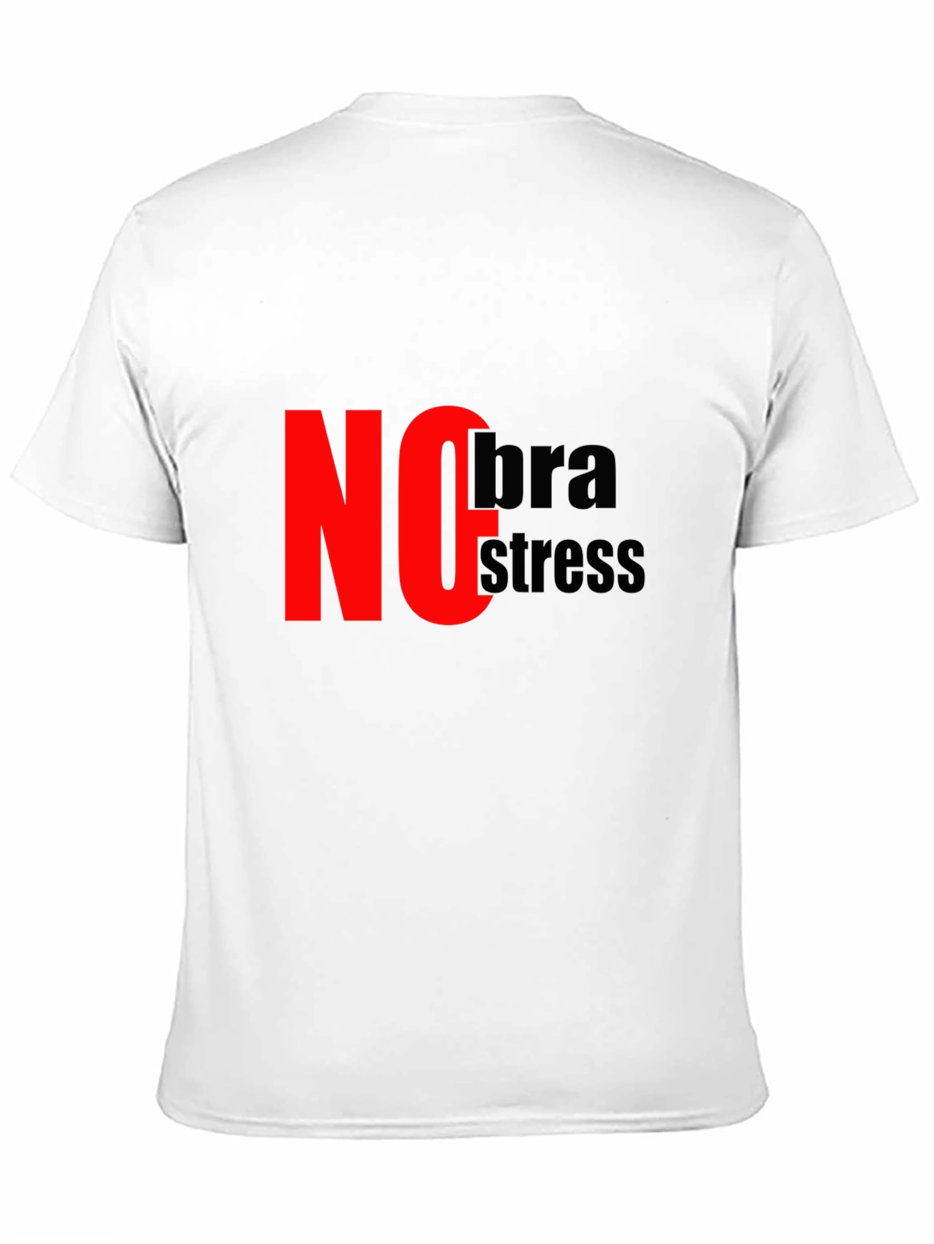 No Bra No Stress Black T-Shirt