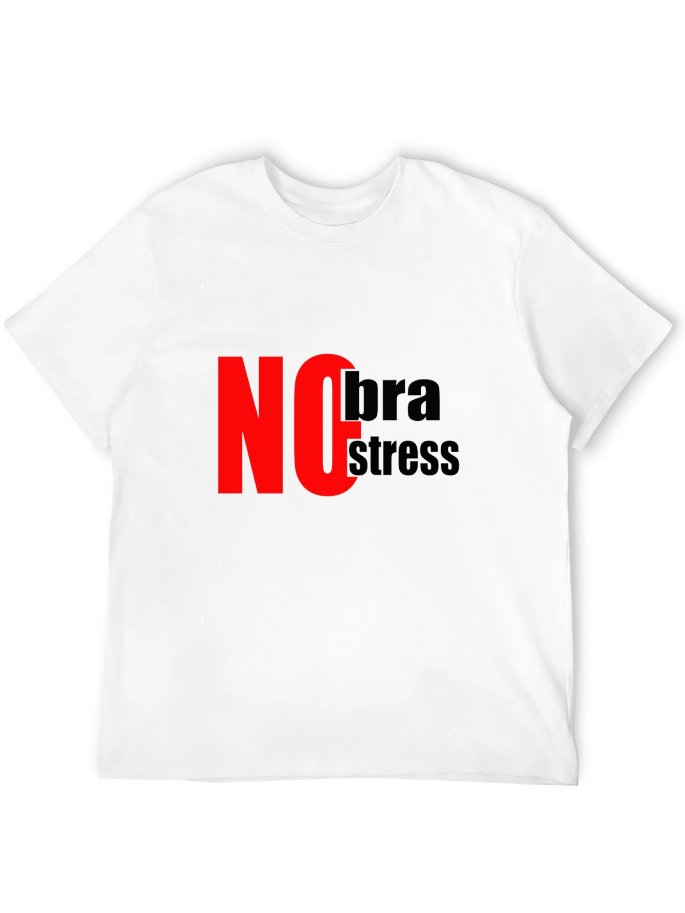 No Bra No Stress Black T-Shirt