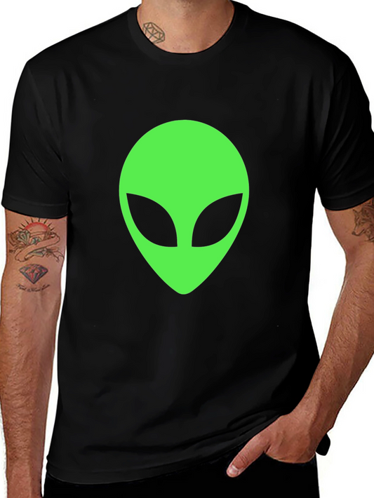 Alien Head Graphic T-Shirt - Classic Black