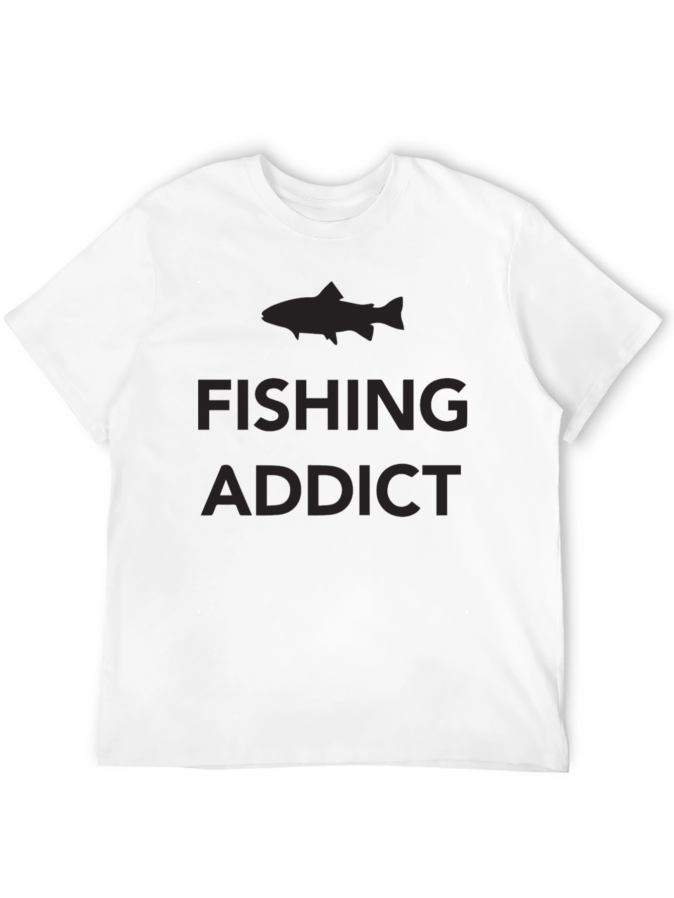 Fishing Addict Graphic Tee - Dark Style