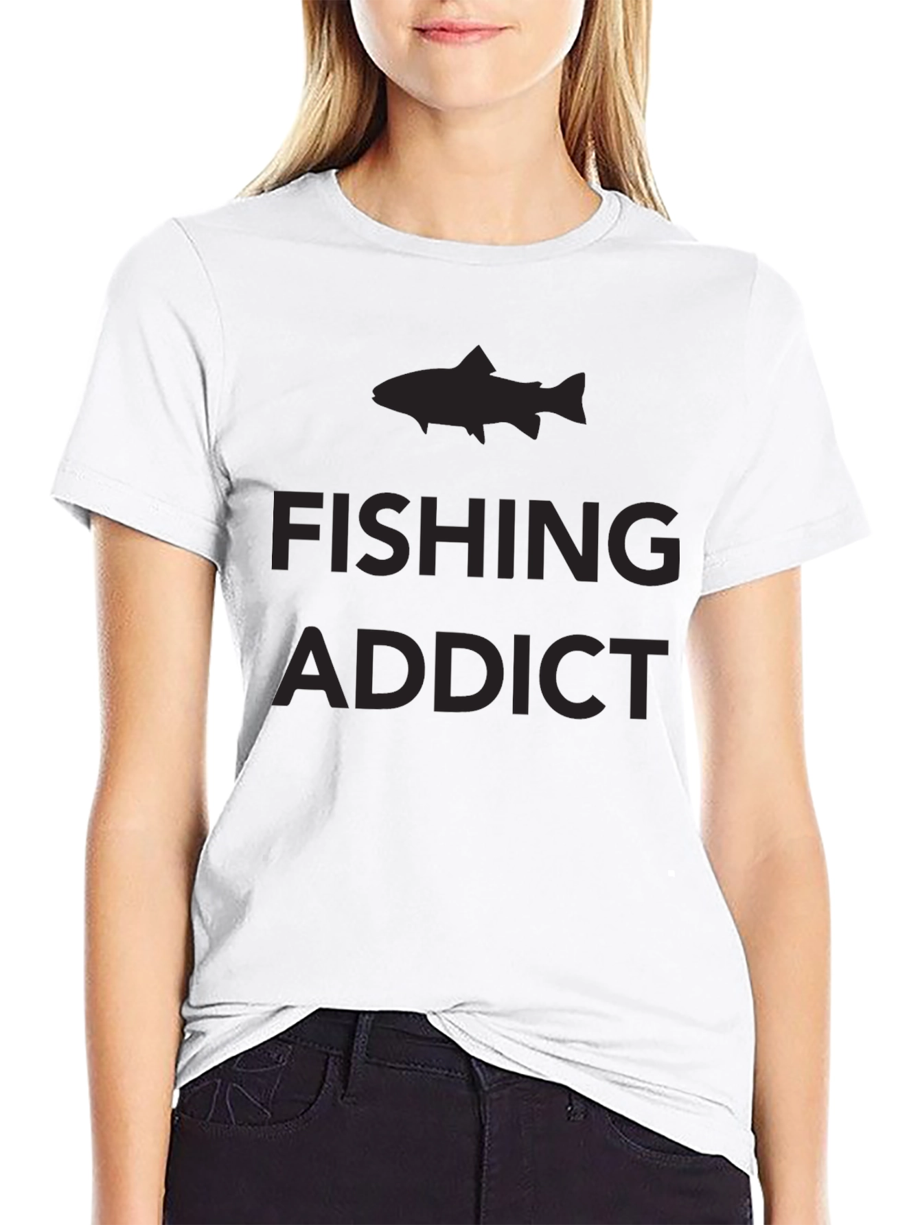 Fishing Addict Graphic Tee - Dark Style
