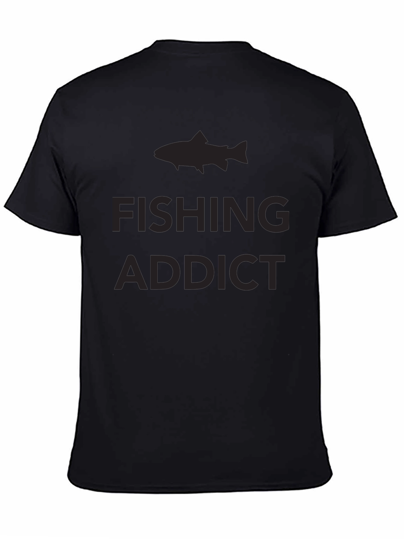 Fishing Addict Graphic Tee - Dark Style