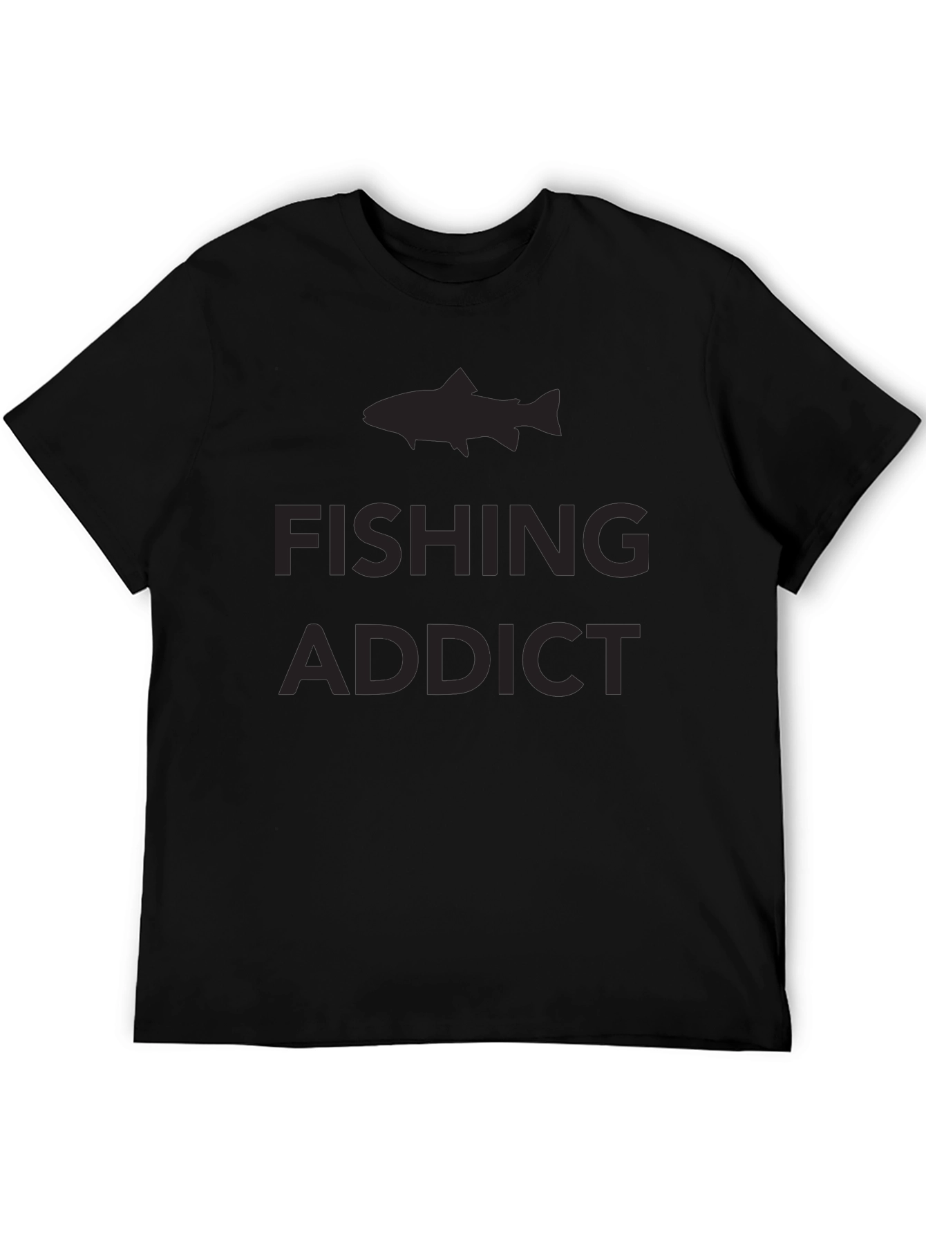 Fishing Addict Graphic Tee - Dark Style