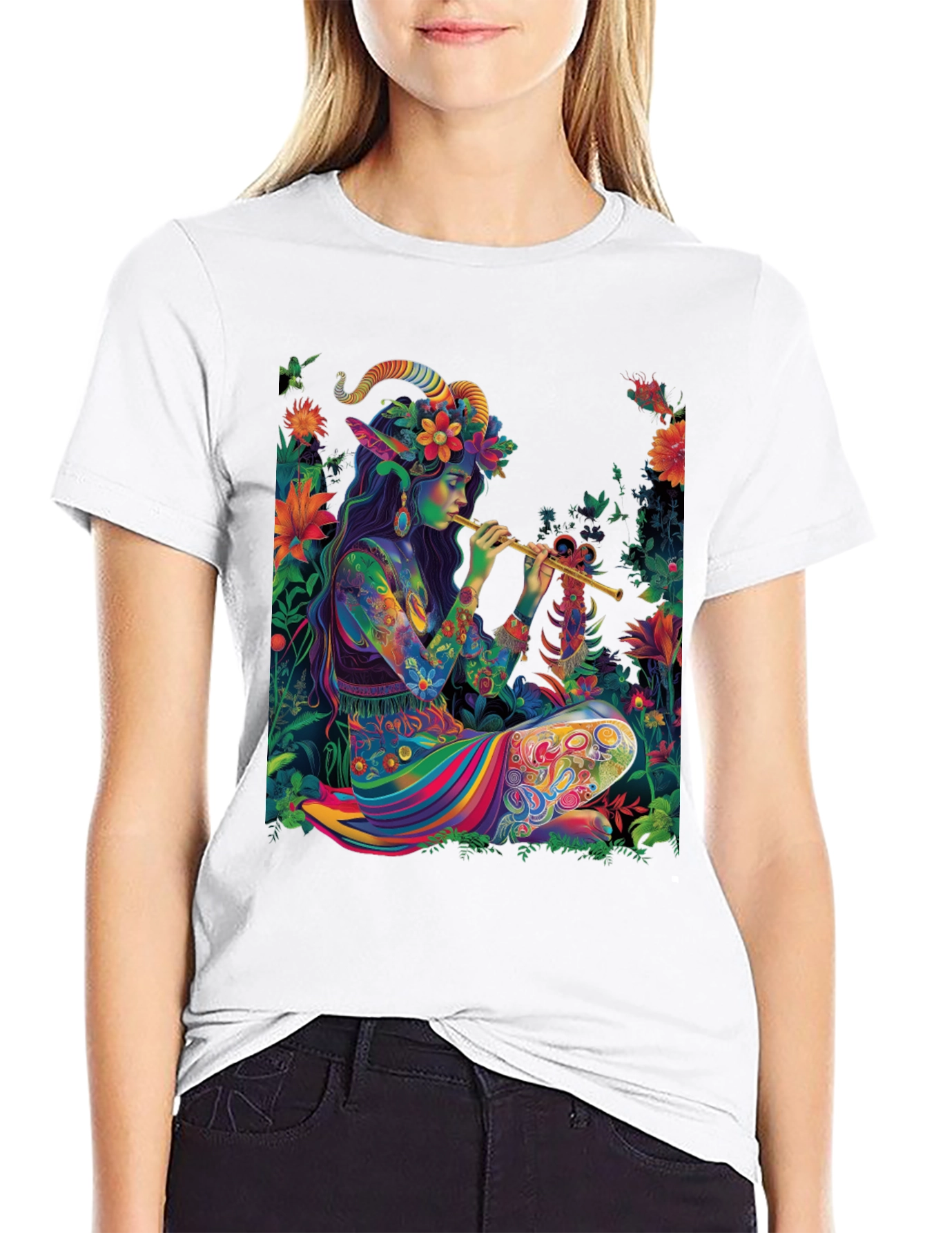 Psychedelic Faun T-Shirt - Unique Graphic Tee