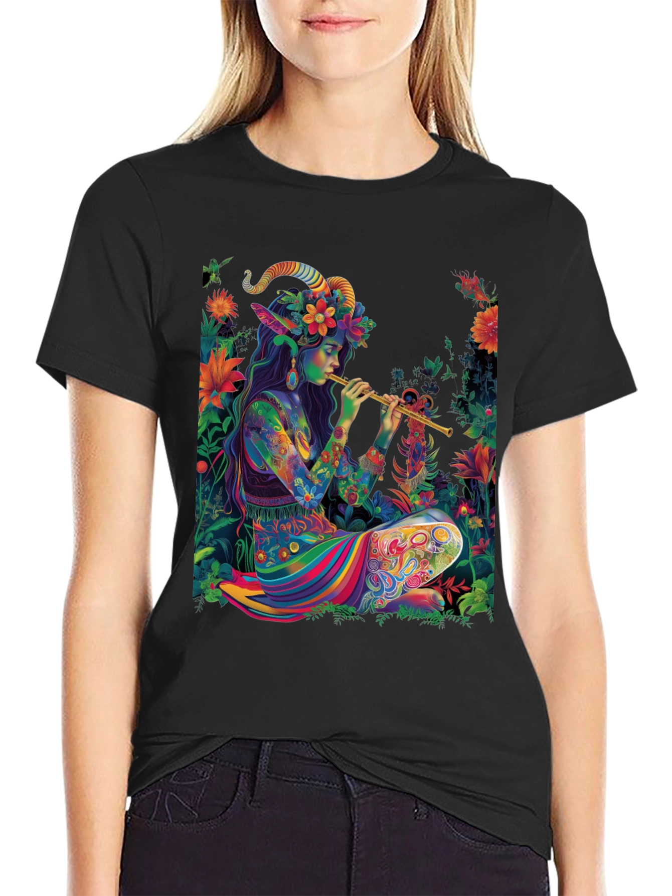 Psychedelic Faun T-Shirt - Unique Graphic Tee