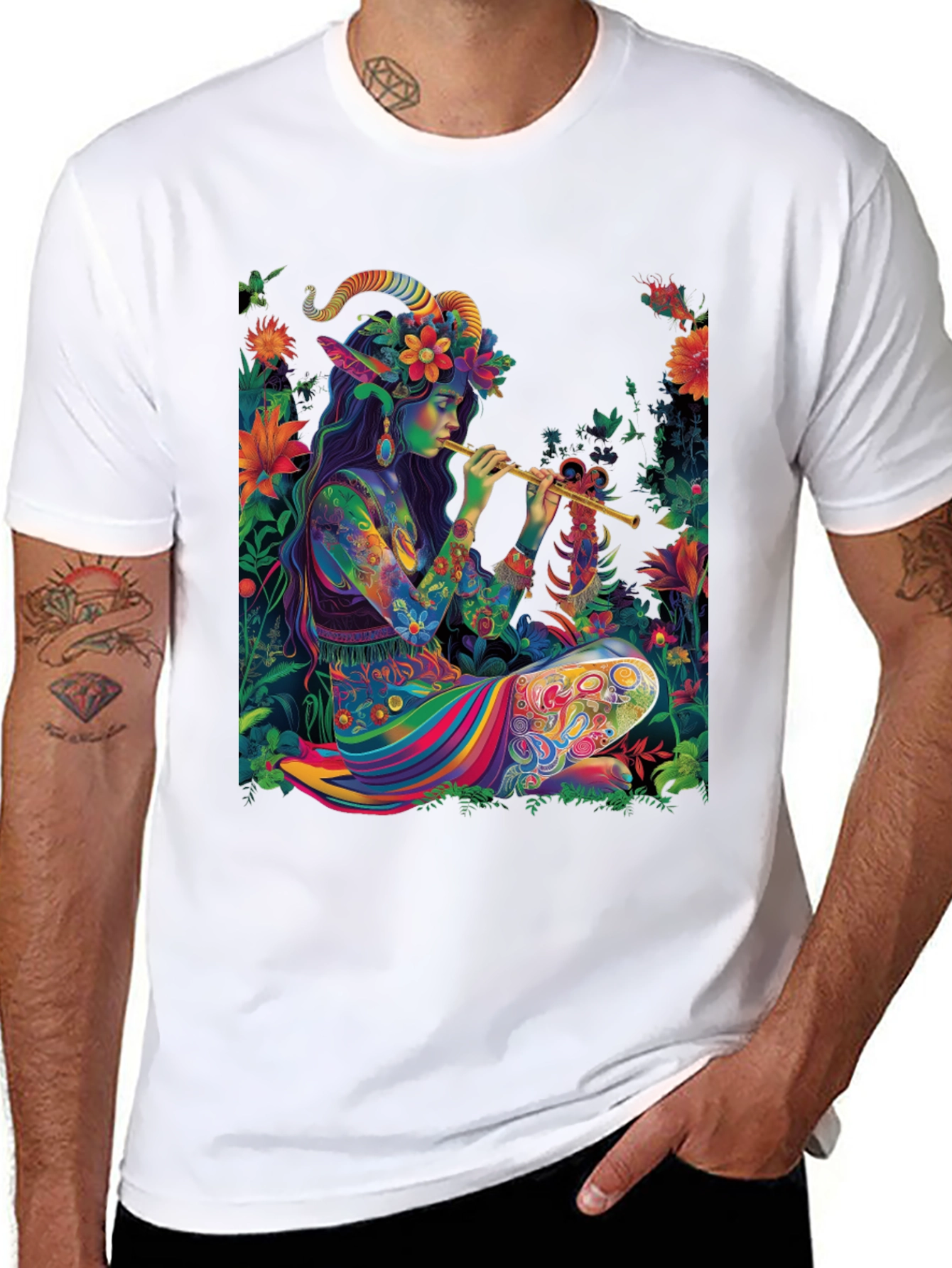 Psychedelic Faun T-Shirt - Unique Graphic Tee