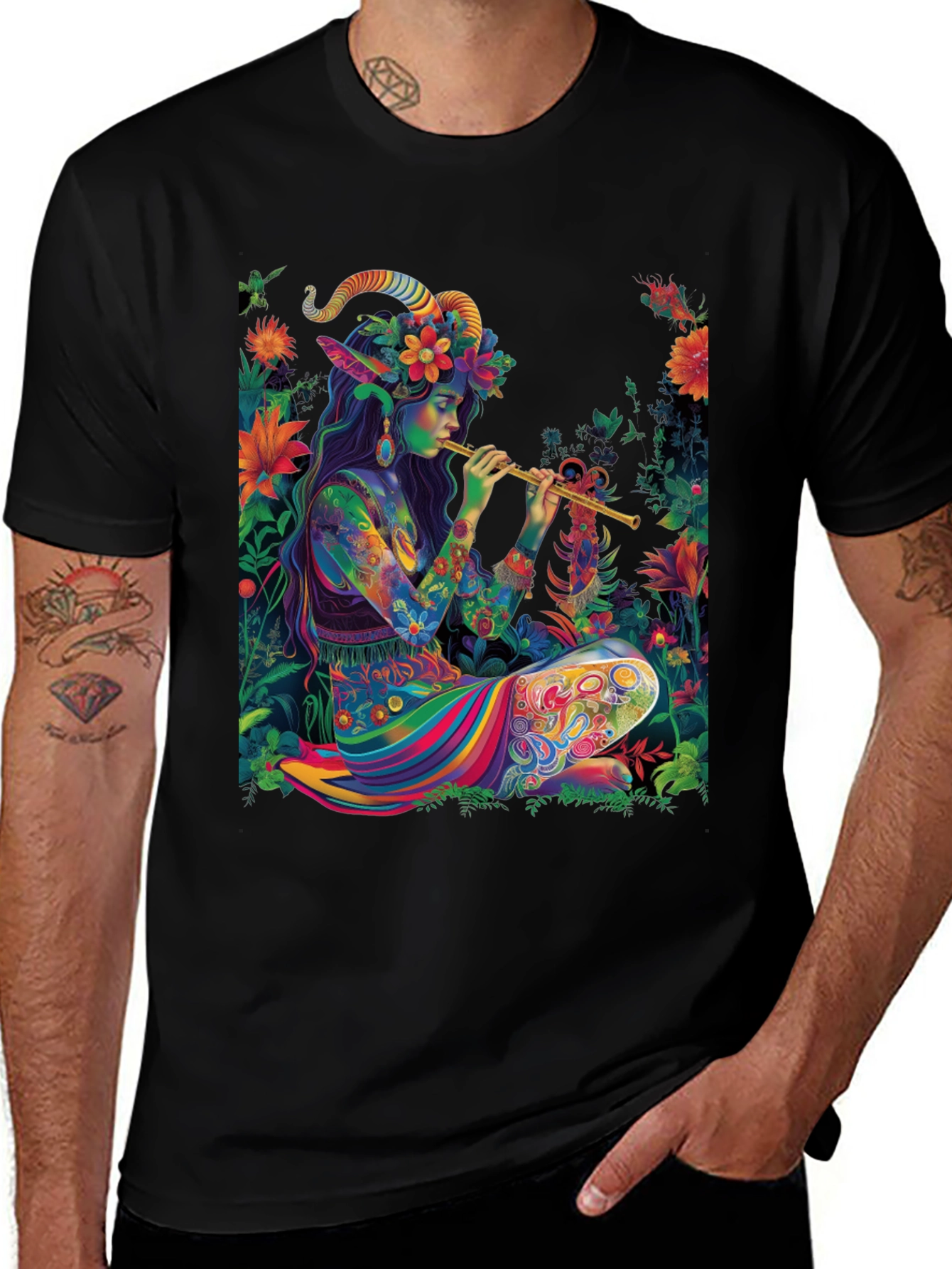Psychedelic Faun T-Shirt - Unique Graphic Tee