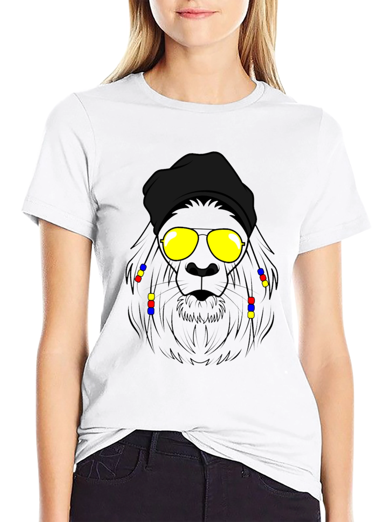 Rasta Lion Graphic Tee - Cool Cartoon Design