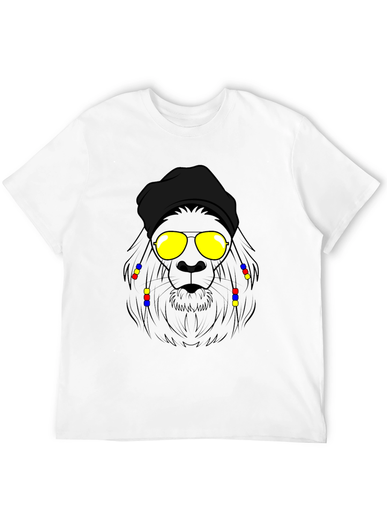 Rasta Lion Graphic Tee - Cool Cartoon Design