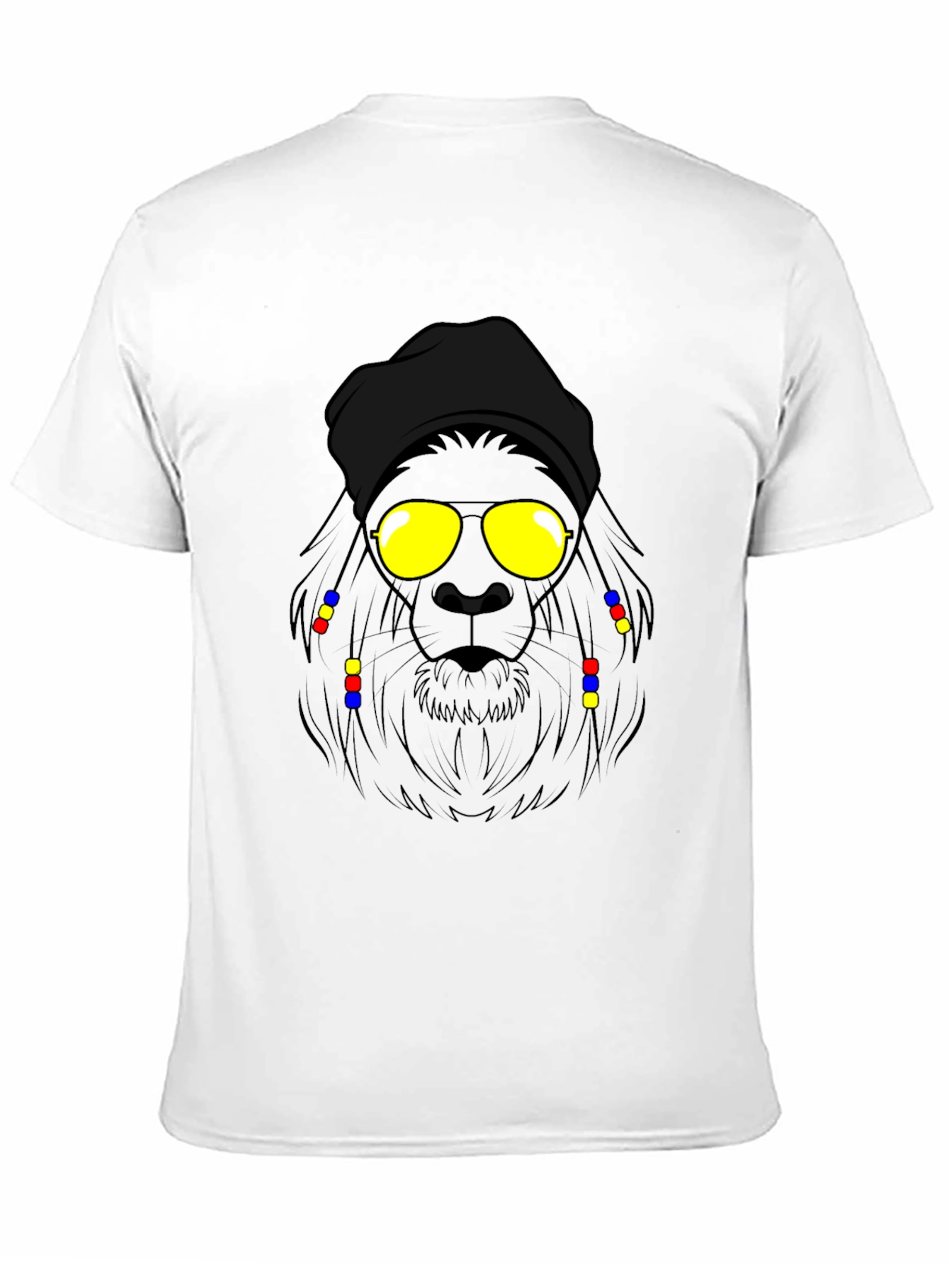 Rasta Lion Graphic Tee - Cool Cartoon Design