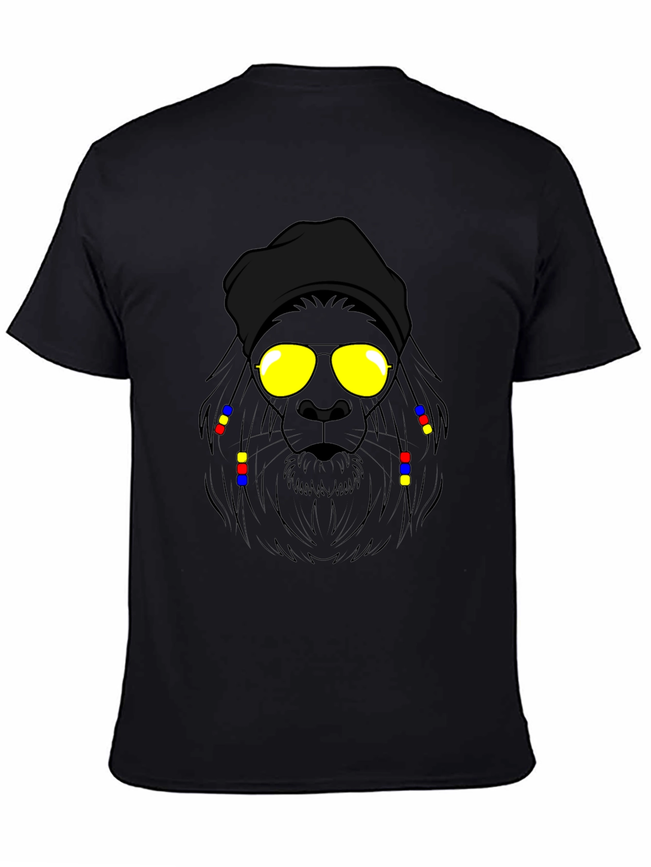 Rasta Lion Graphic Tee - Cool Cartoon Design