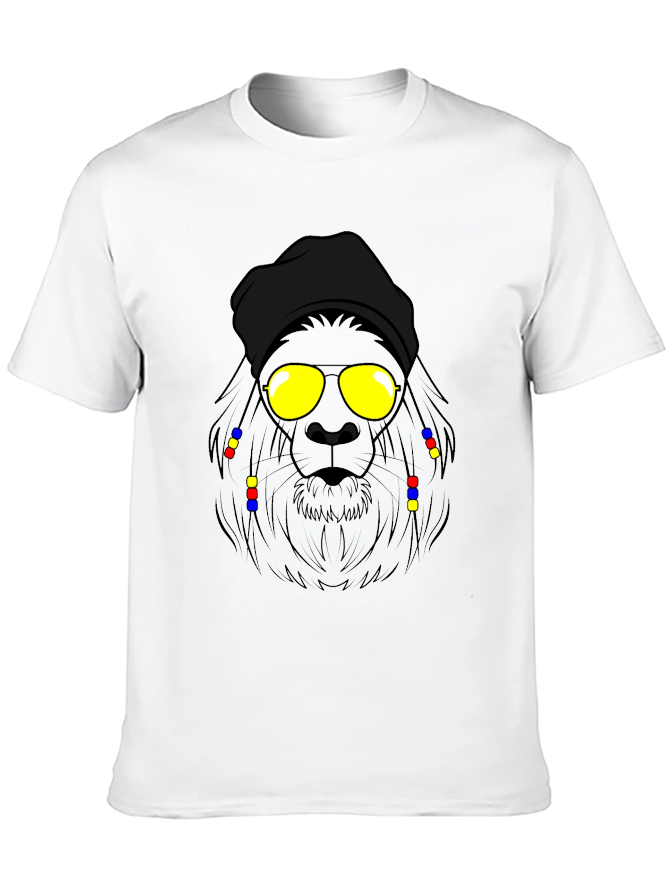 Rasta Lion Graphic Tee - Cool Cartoon Design