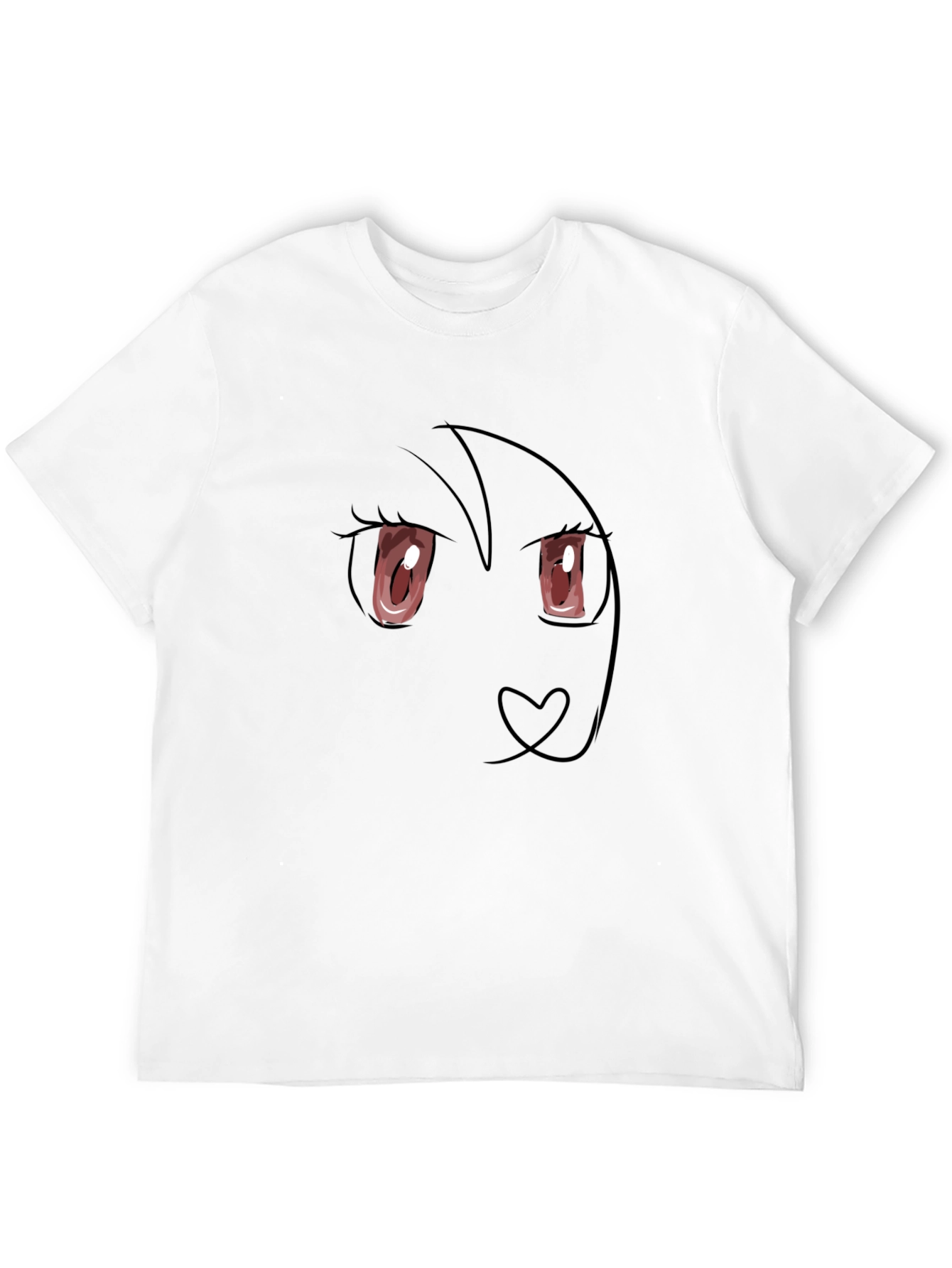 Anime Face Black T-Shirt