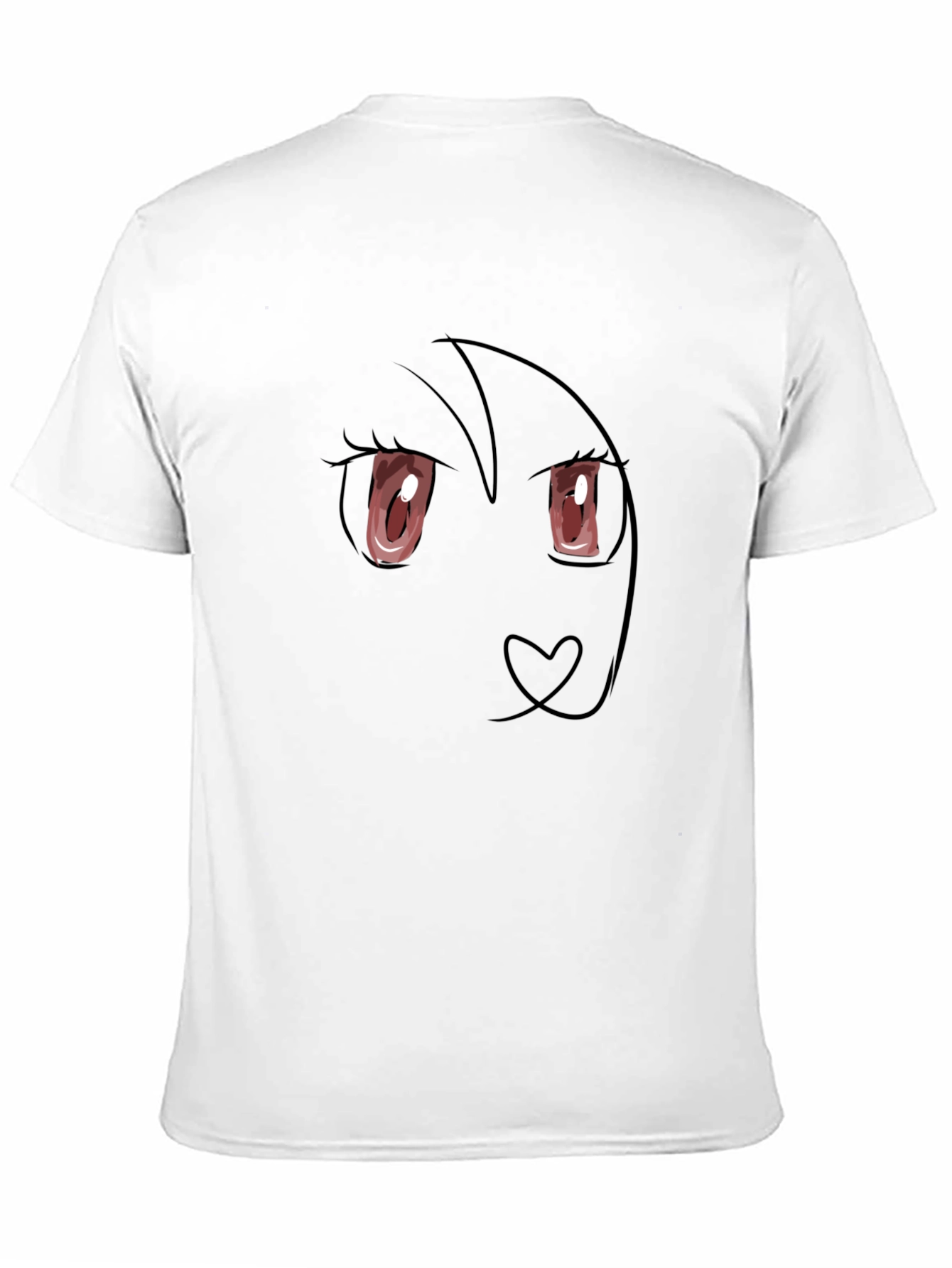 Anime Face Black T-Shirt