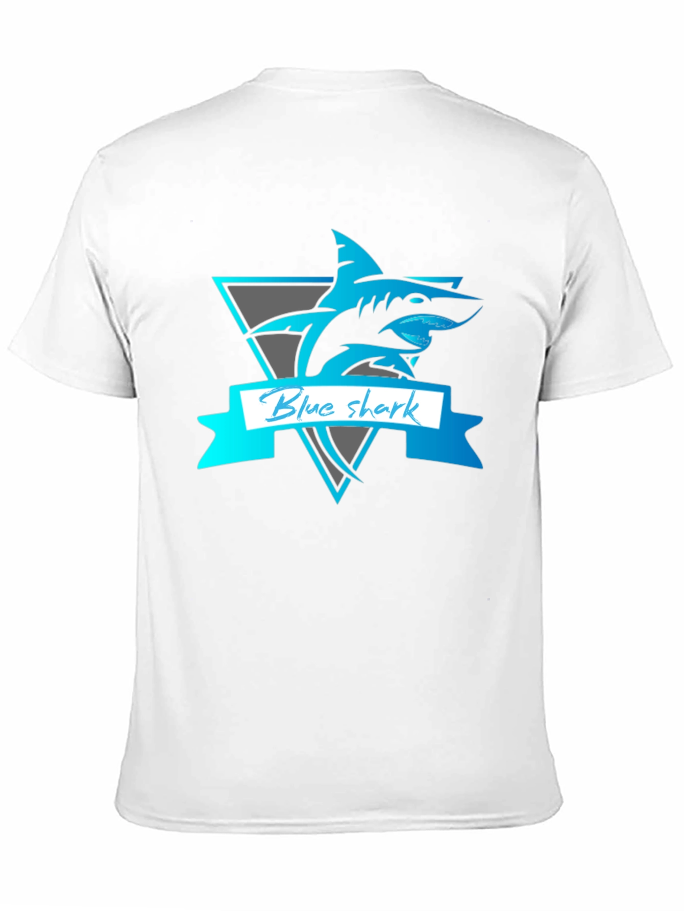 Blue Shark Graphic Tee - Stylish Mens Black T-Shirt