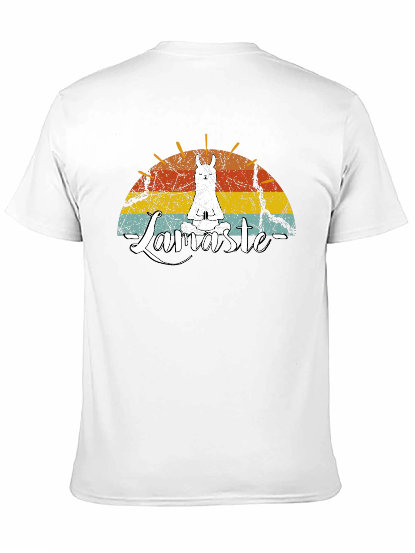 Llamaste Graphic Tee - Yoga Llama Mens Black T-Shirt
