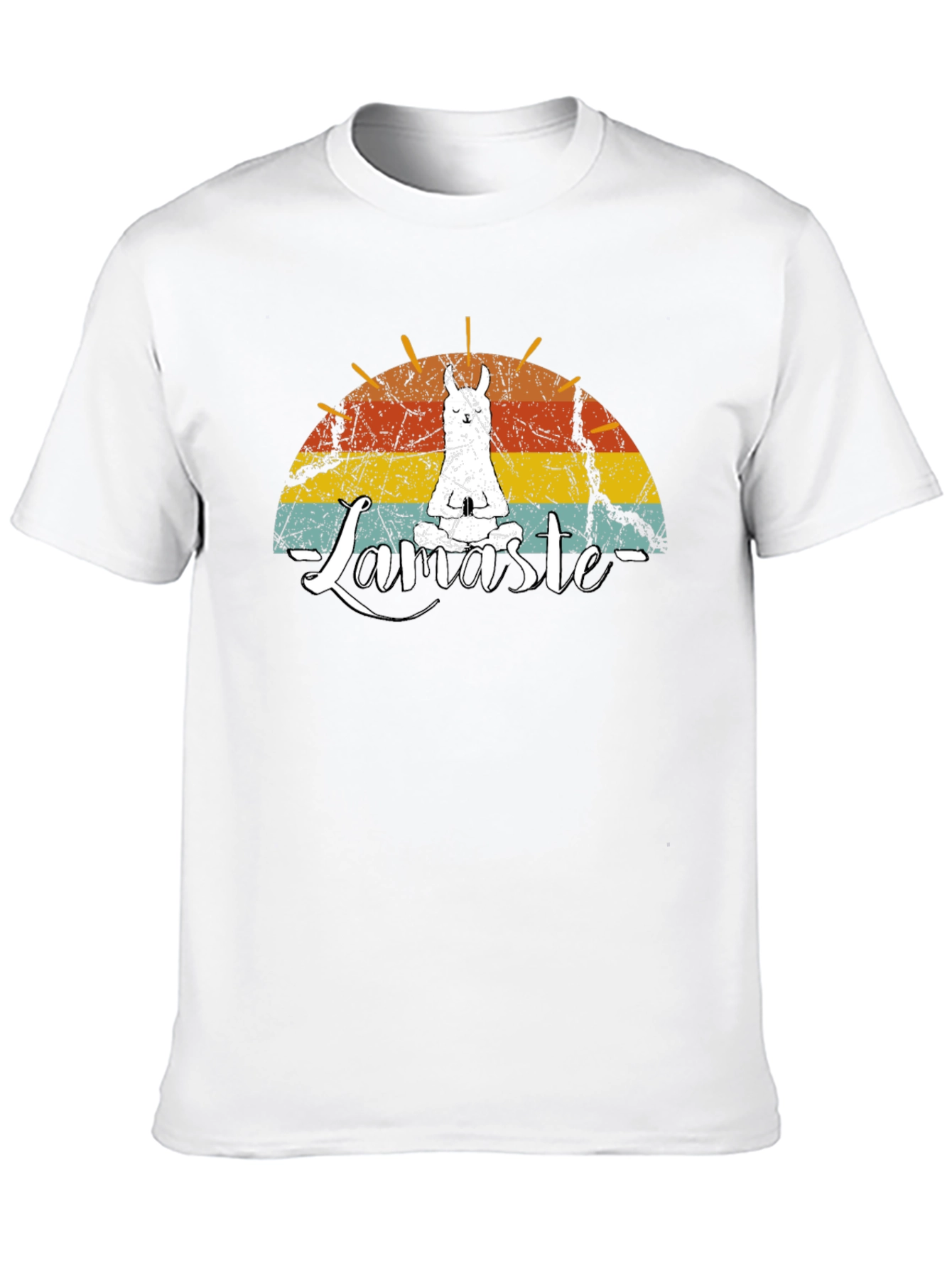 Llamaste Graphic Tee - Yoga Llama Mens Black T-Shirt