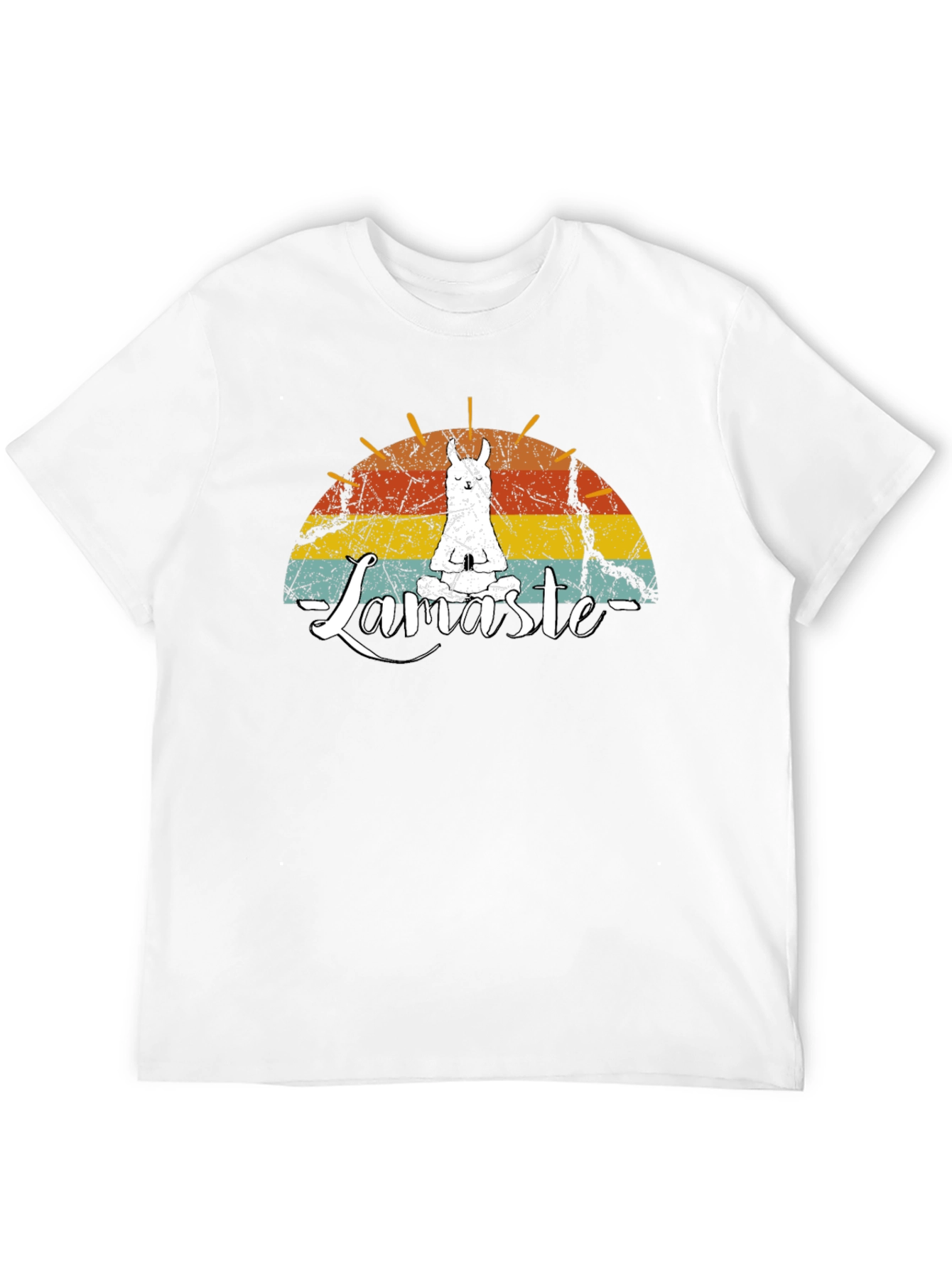 Llamaste Graphic Tee - Yoga Llama Mens Black T-Shirt