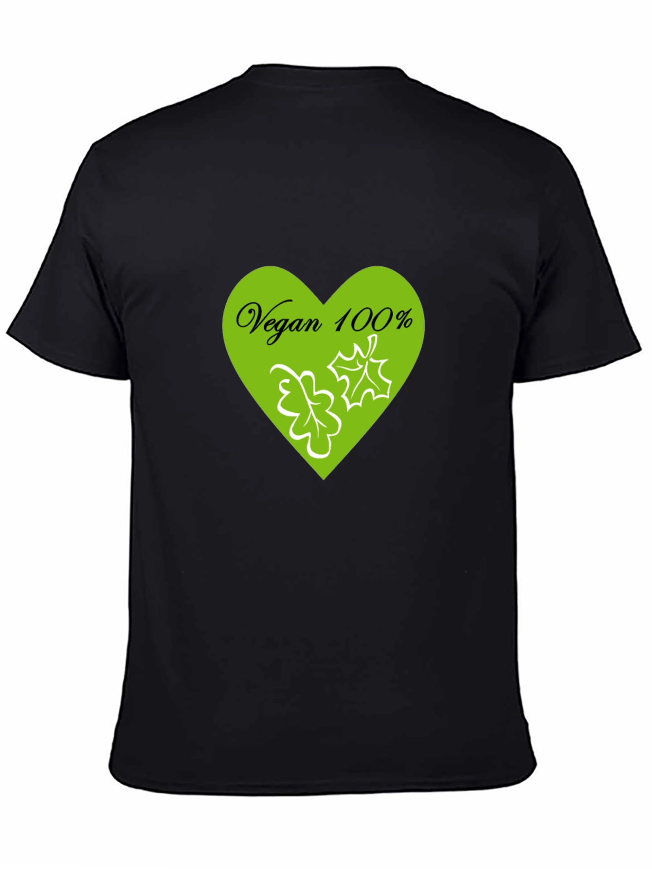 Vegan 100% Graphic Tee - Green Heart