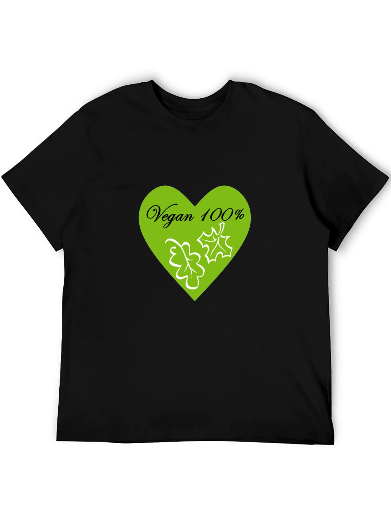 Vegan 100% Graphic Tee - Green Heart