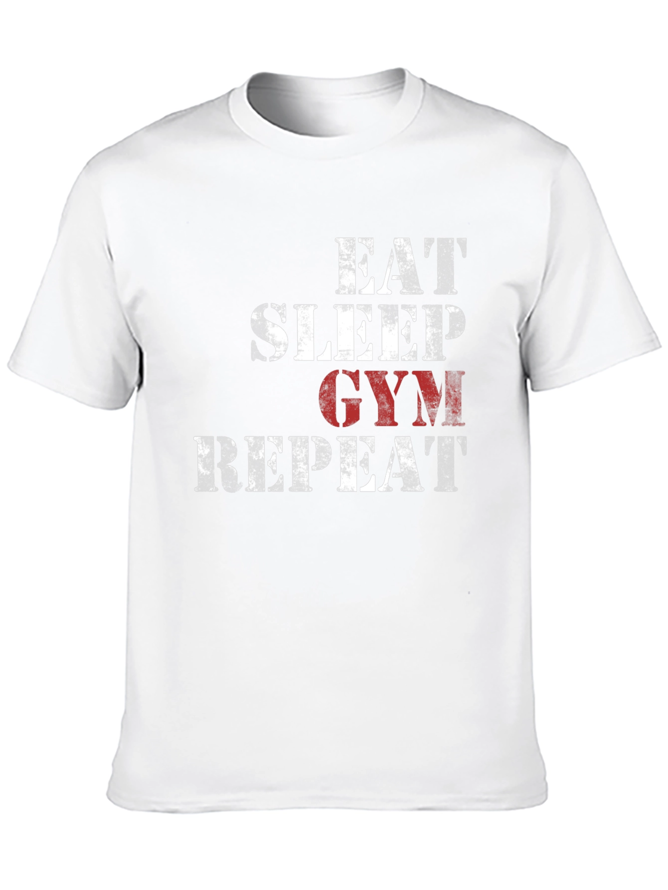 Eat Sleep Gym Repeat Black Graphic T-Shirt