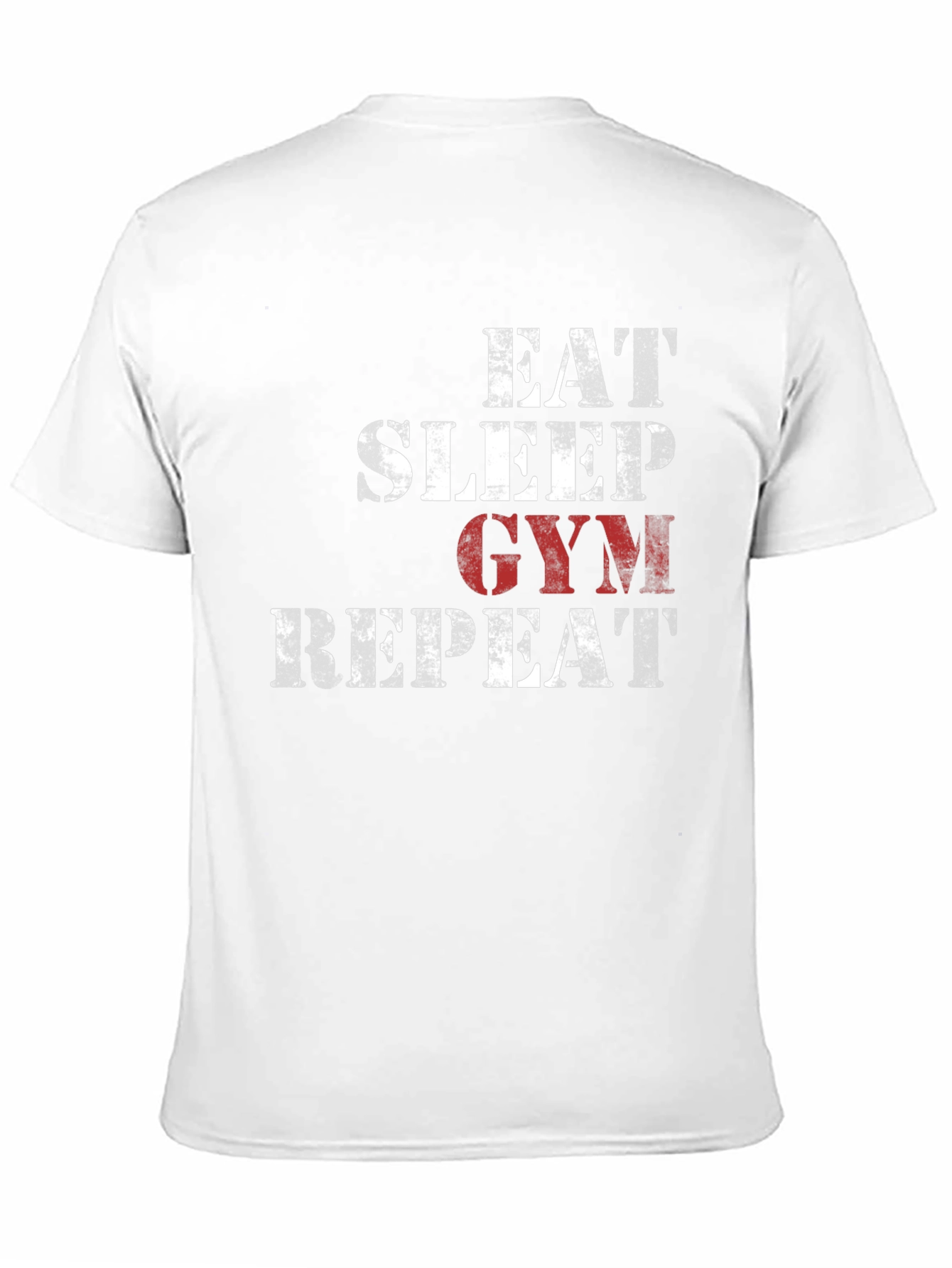 Eat Sleep Gym Repeat Black Graphic T-Shirt