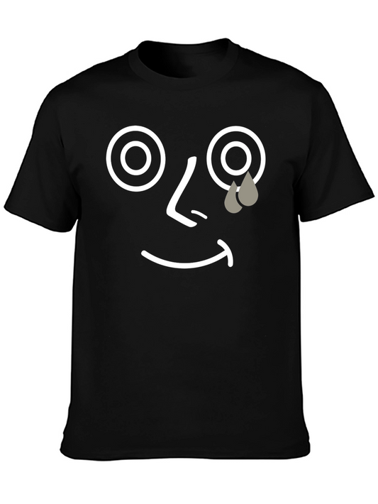 Sad Face Graphic Tee - Unisex Black T-Shirt