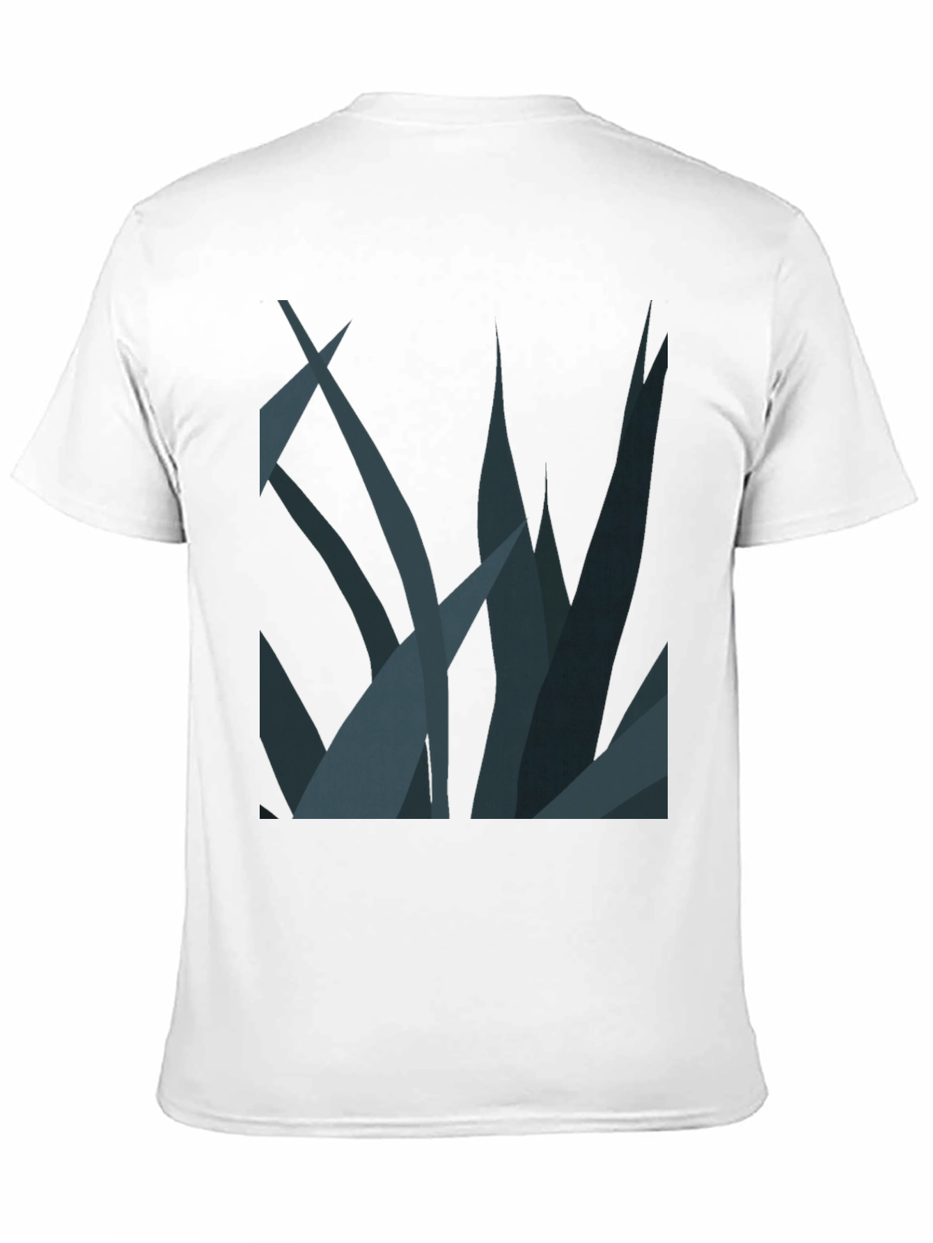 Abstract Plant Graphic Tee - Stylish Black T-Shirt