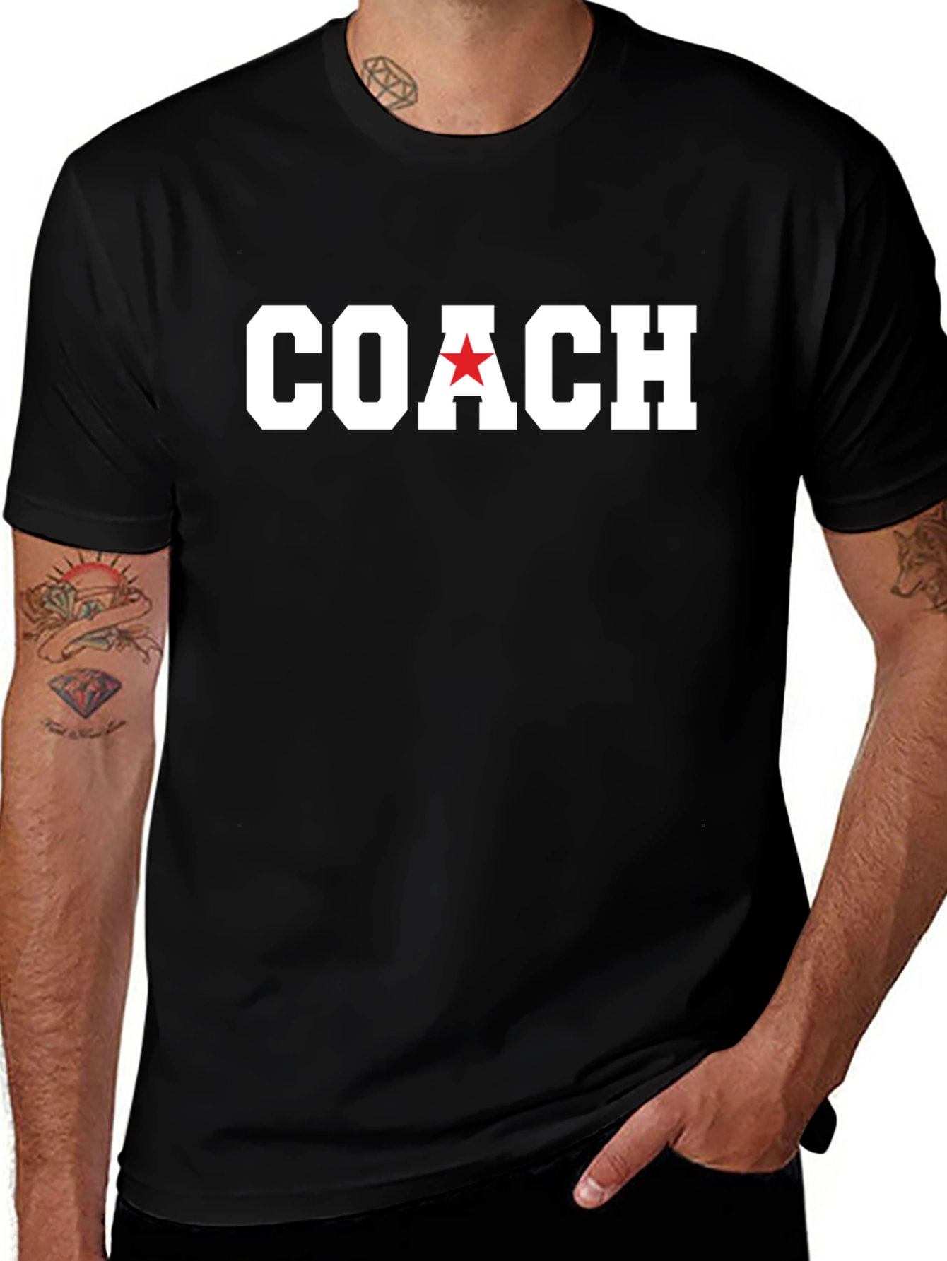 Coach T-Shirt with Red Star