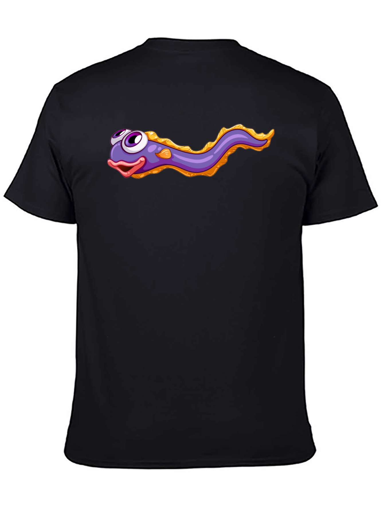 Cartoon Eel Black T-Shirt