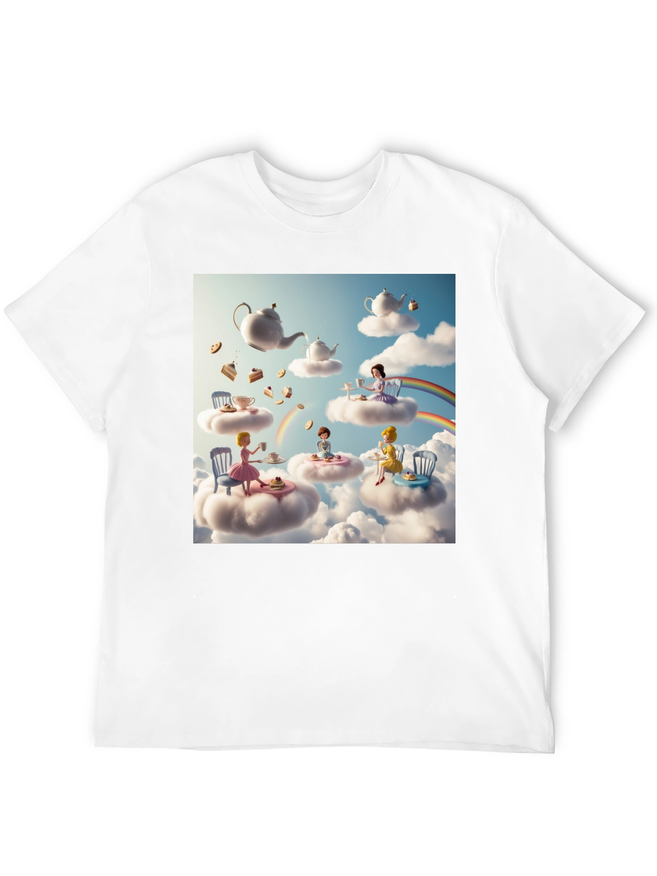 Whimsical Cloud Tea Party T-Shirt