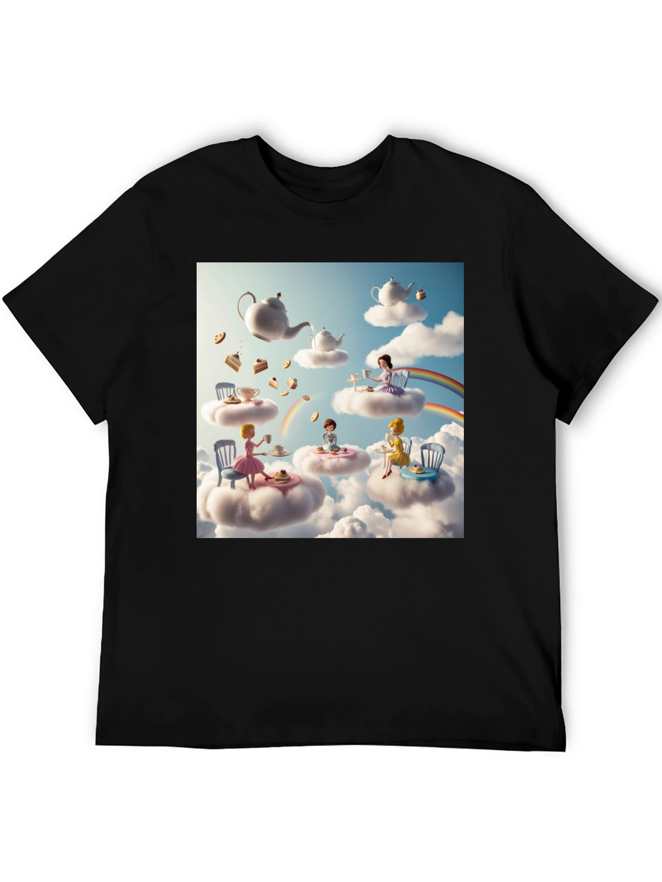 Whimsical Cloud Tea Party T-Shirt