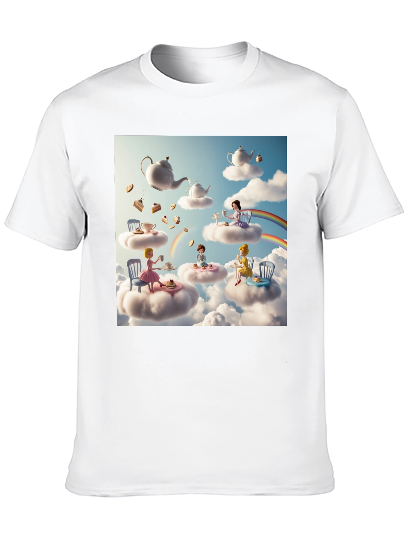Whimsical Cloud Tea Party T-Shirt