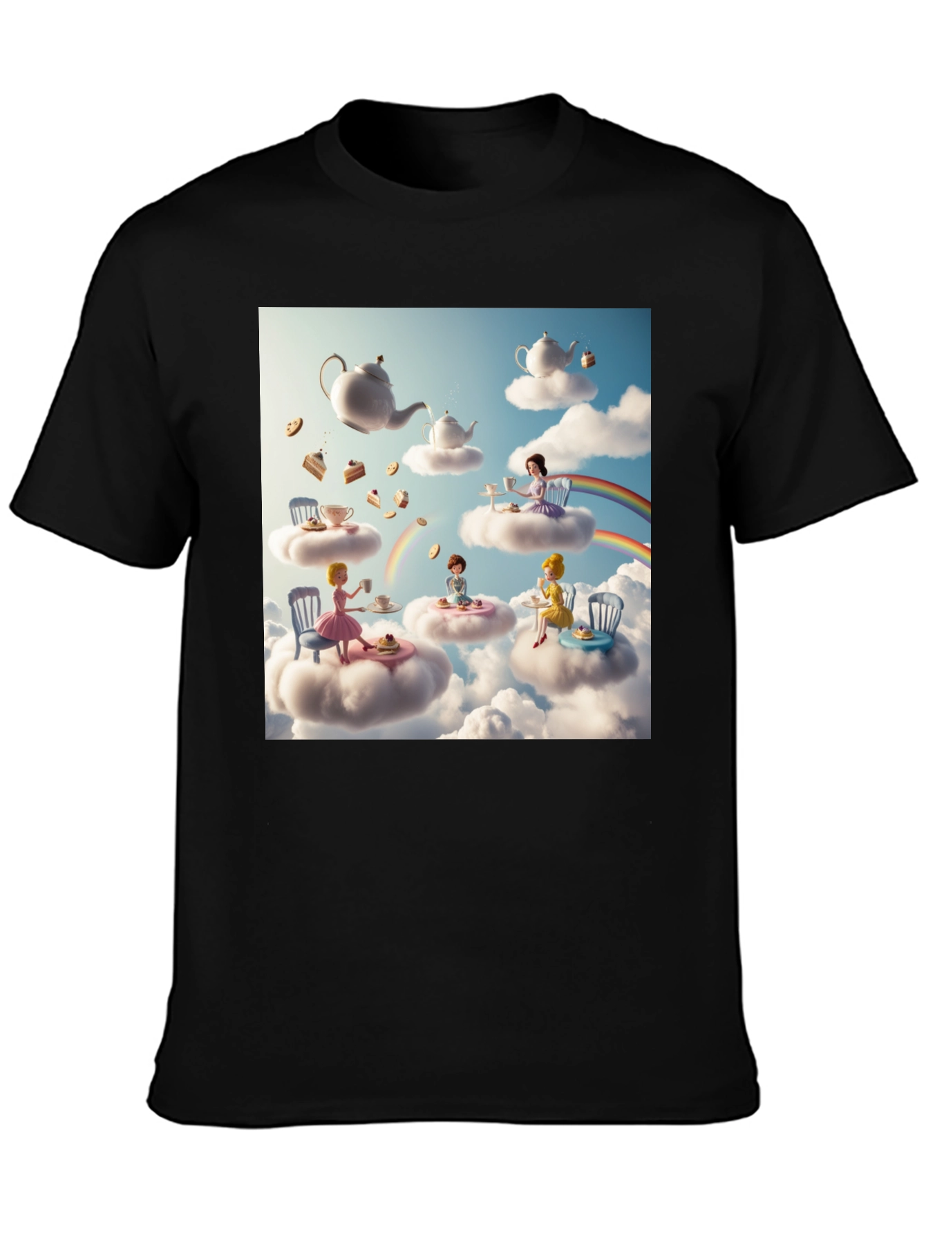 Whimsical Cloud Tea Party T-Shirt