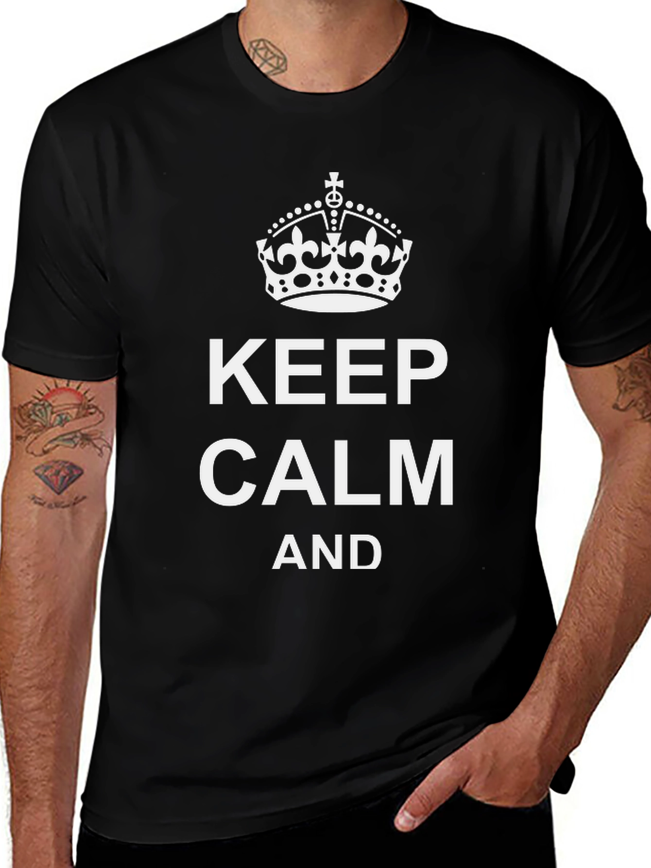 Keep Calm Graphic T-Shirt - Black