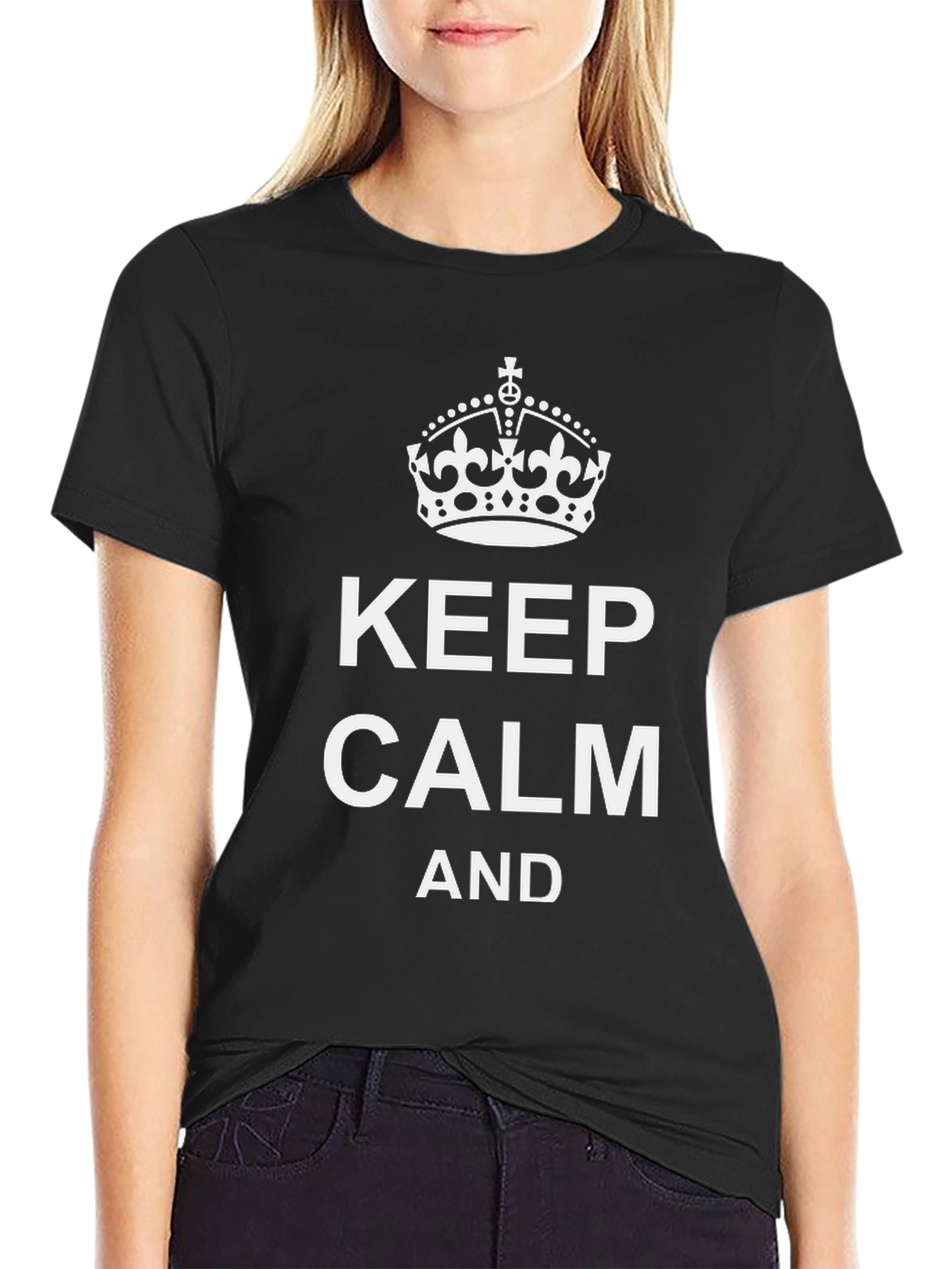 Keep Calm Graphic T-Shirt - Black