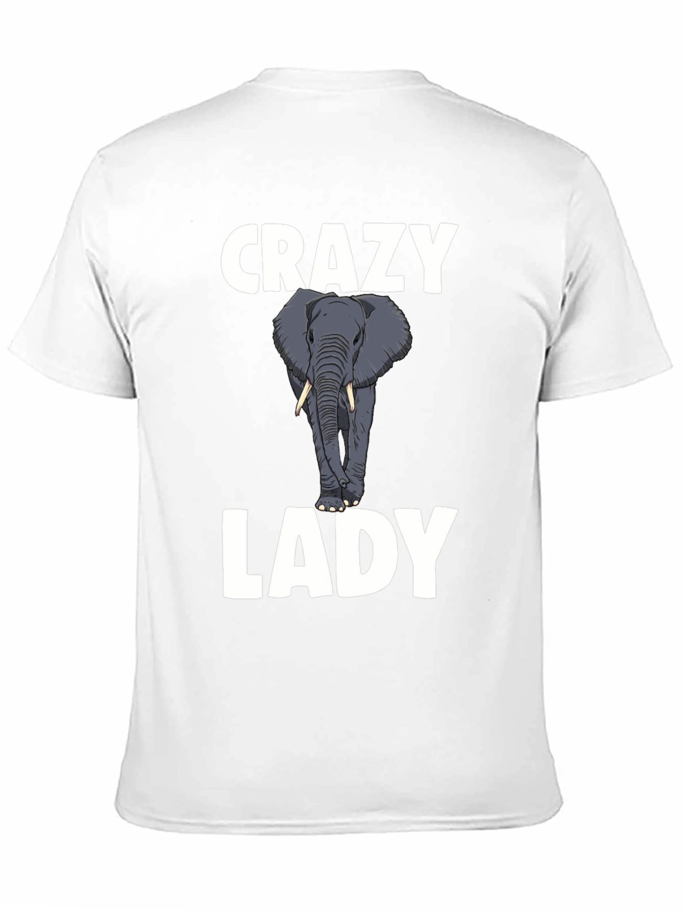 Crazy Elephant Lady Graphic T-Shirt - Black