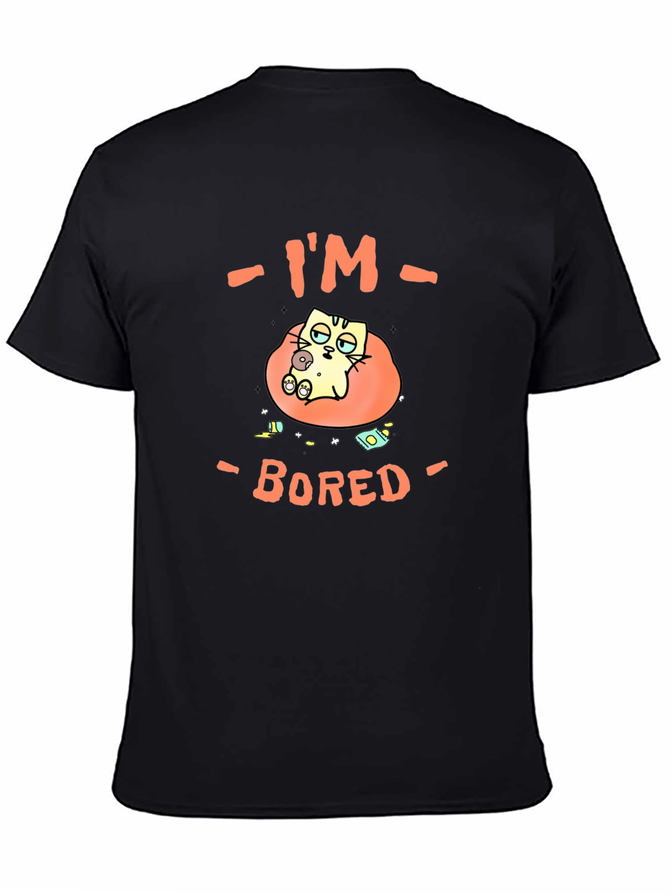 Im Bored Cat T-Shirt Funny Lazy Graphic Tee