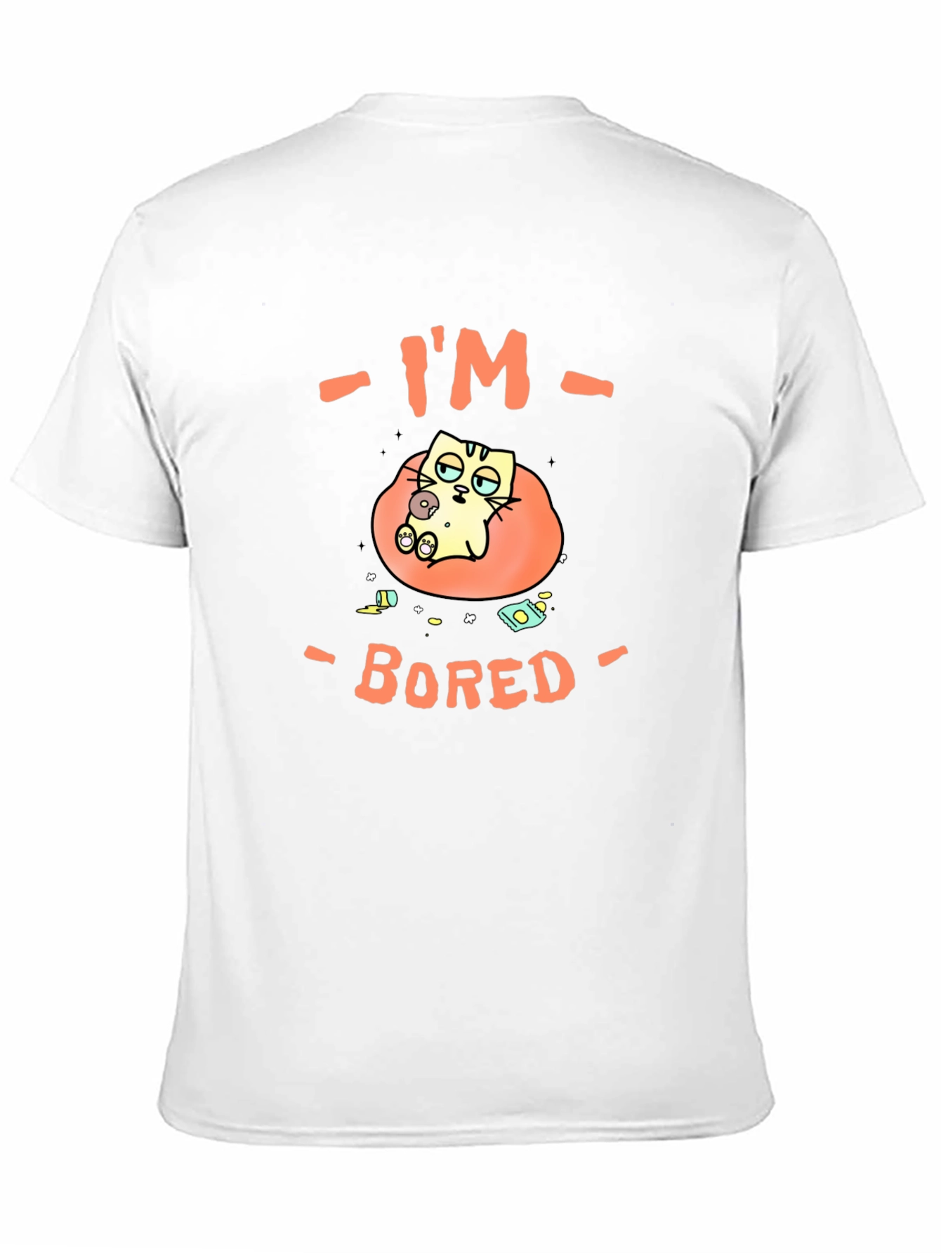 Im Bored Cat T-Shirt Funny Lazy Graphic Tee