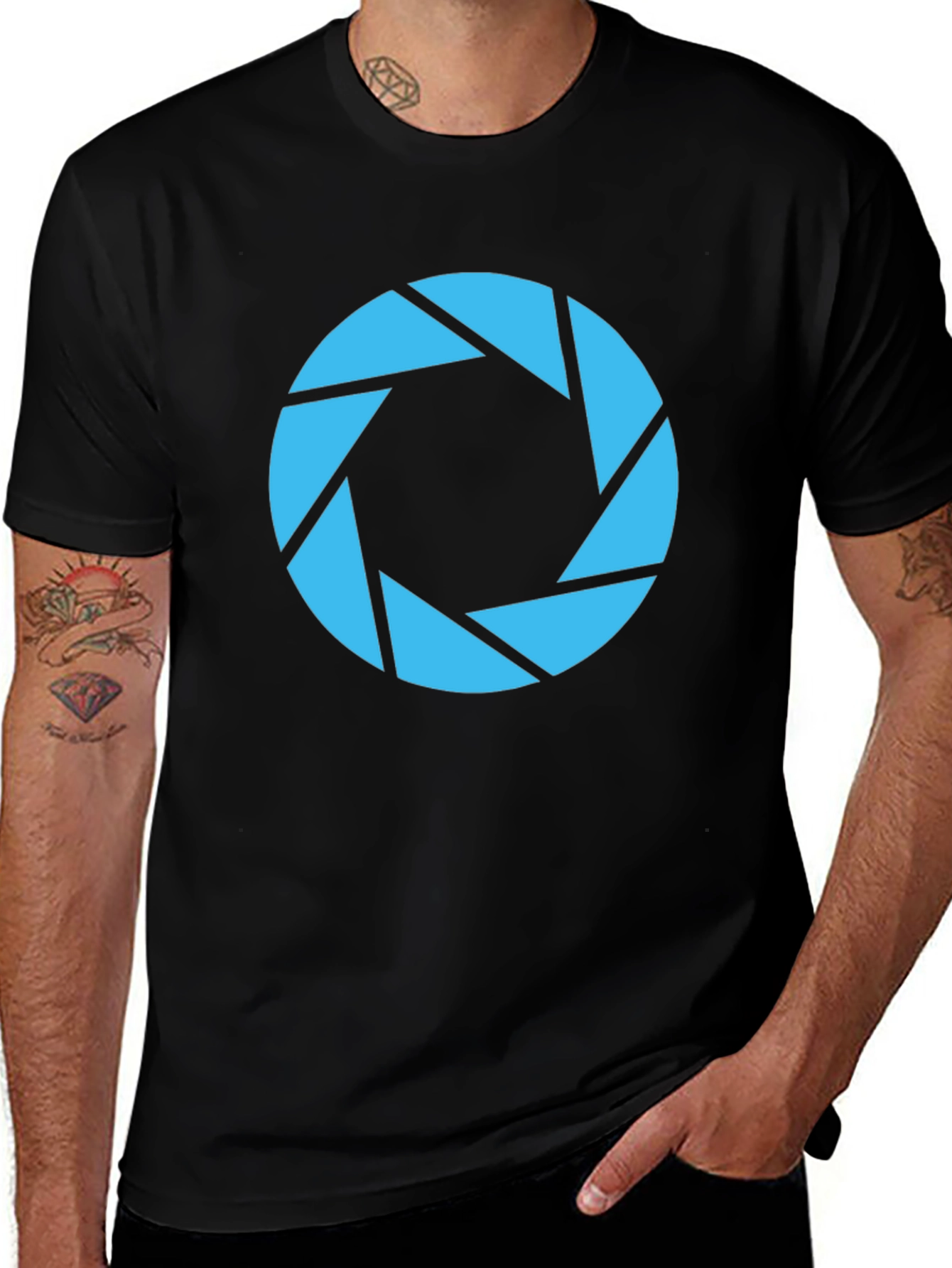 Portal Aperture Science Black T-Shirt