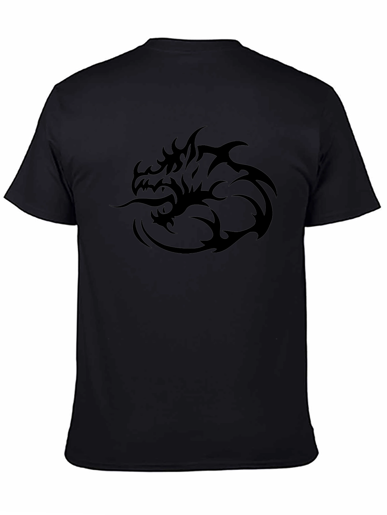 Mens Black Dragon Graphic T-Shirt